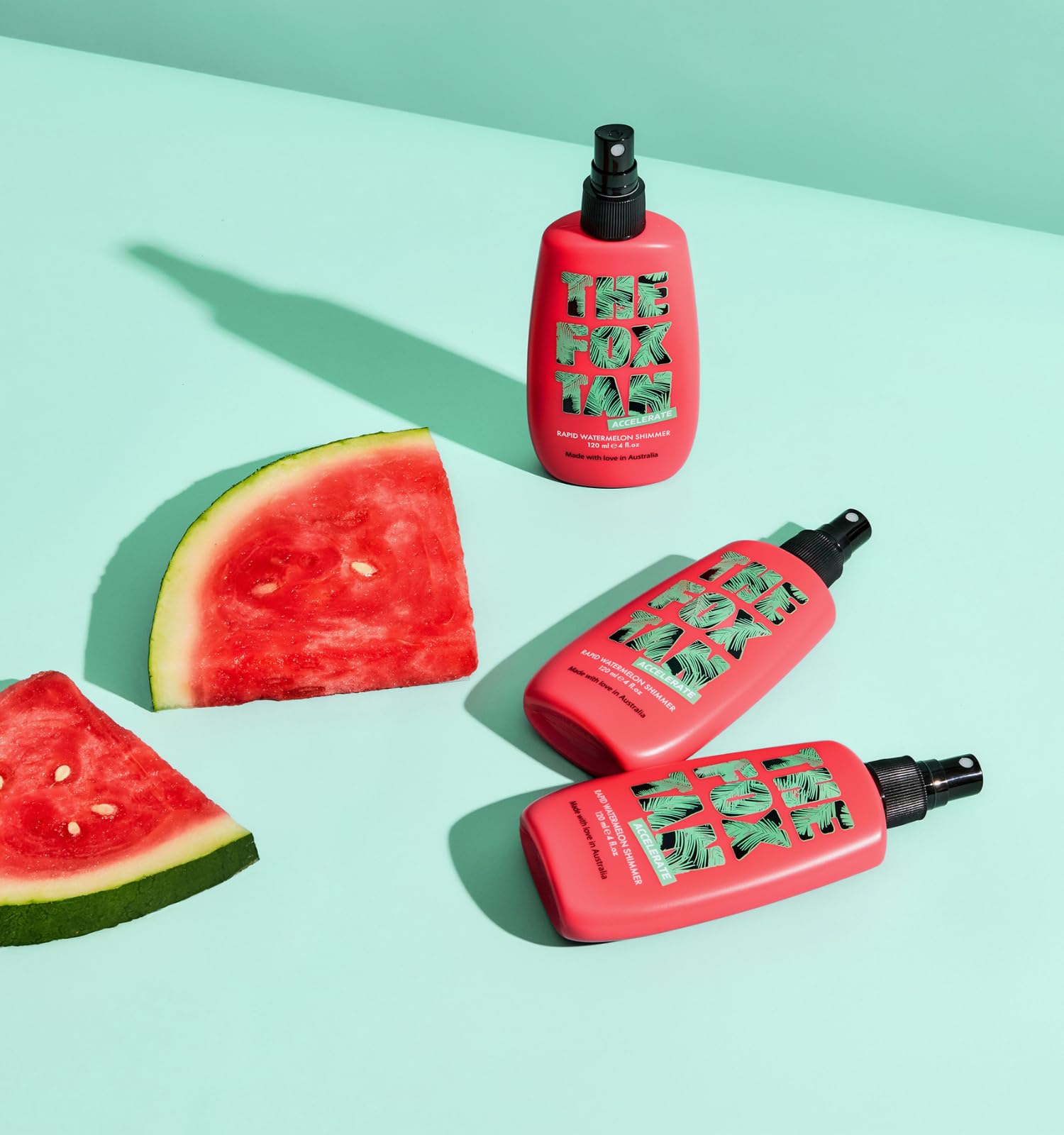 The Fox Tan Rapid Watermelon Mist Shimmer 120Ml/4 Fl.Oz  Natural Tanning Lotion & Accelerator  Mist Spray For Dark, Flawless, Ta