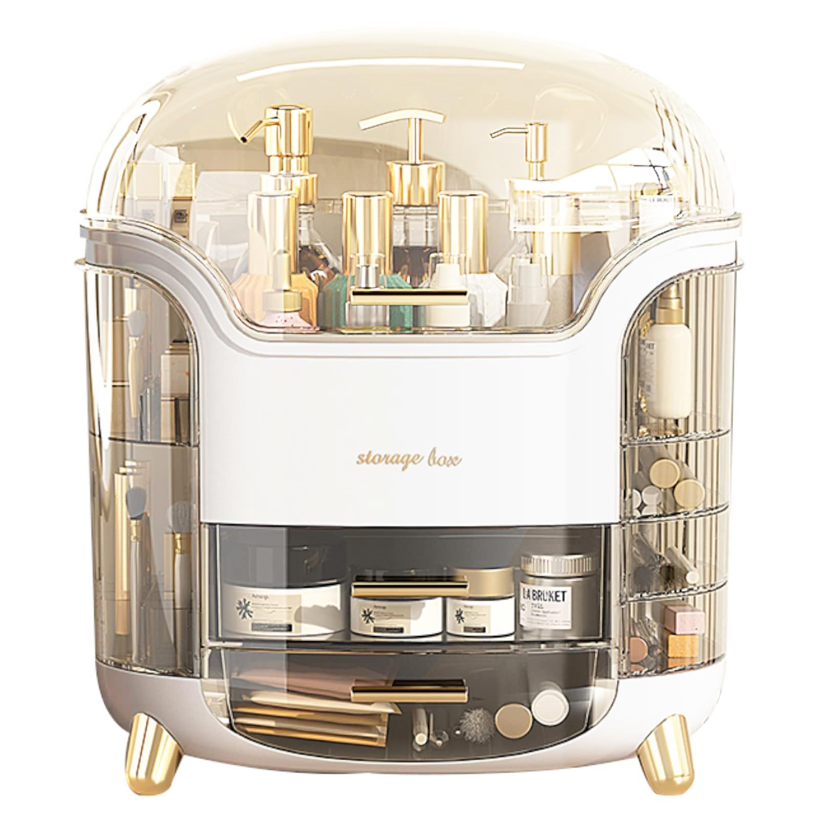 Omeily Large Makeup Organizer Countertop Cosmetic Organizer Box Makeup Storage Organizer Skincare Organizers Bathroom Counter Ma