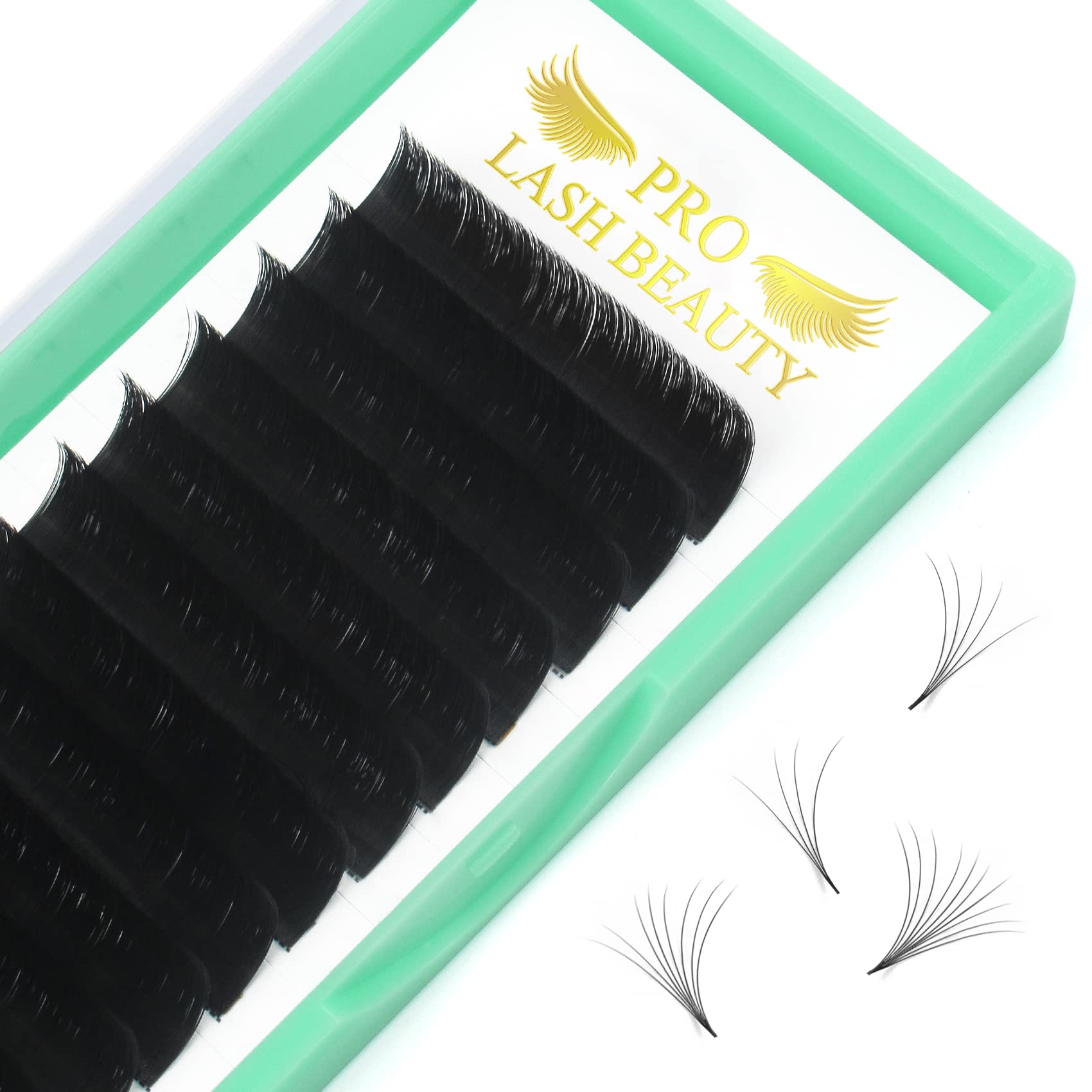 Easy Fan Volume Lashes C-0.05-14 Volume Lash Extensions Rapid Blooming Lashes 9 to 20 mm Mega Volume Lash Extensions C D curl Fl