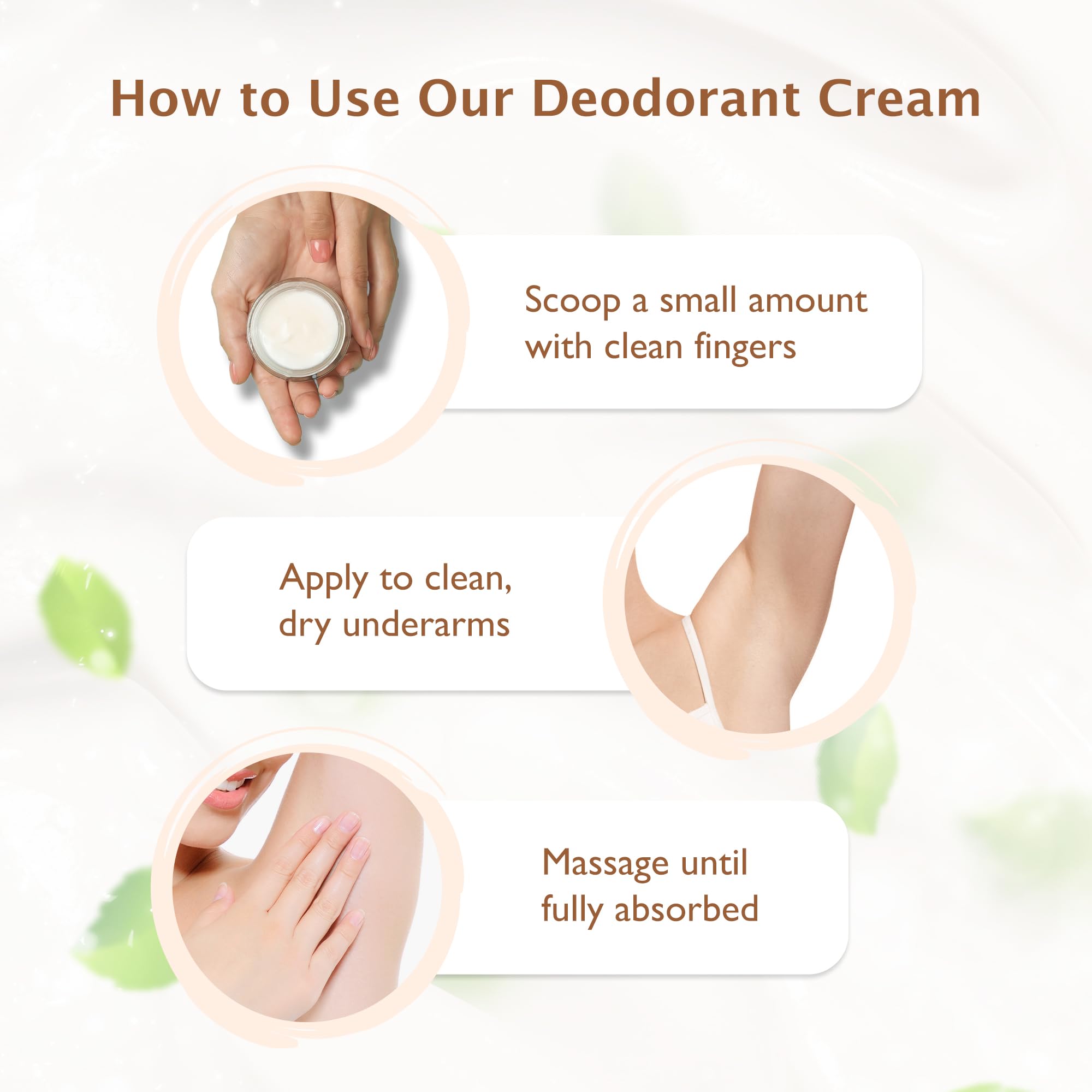 ECO ROOTS Natural Deodorant for Women & Men | Organic Deodorant Cream Non Aluminum | Baking Soda Free Healthy Deoderant for Body