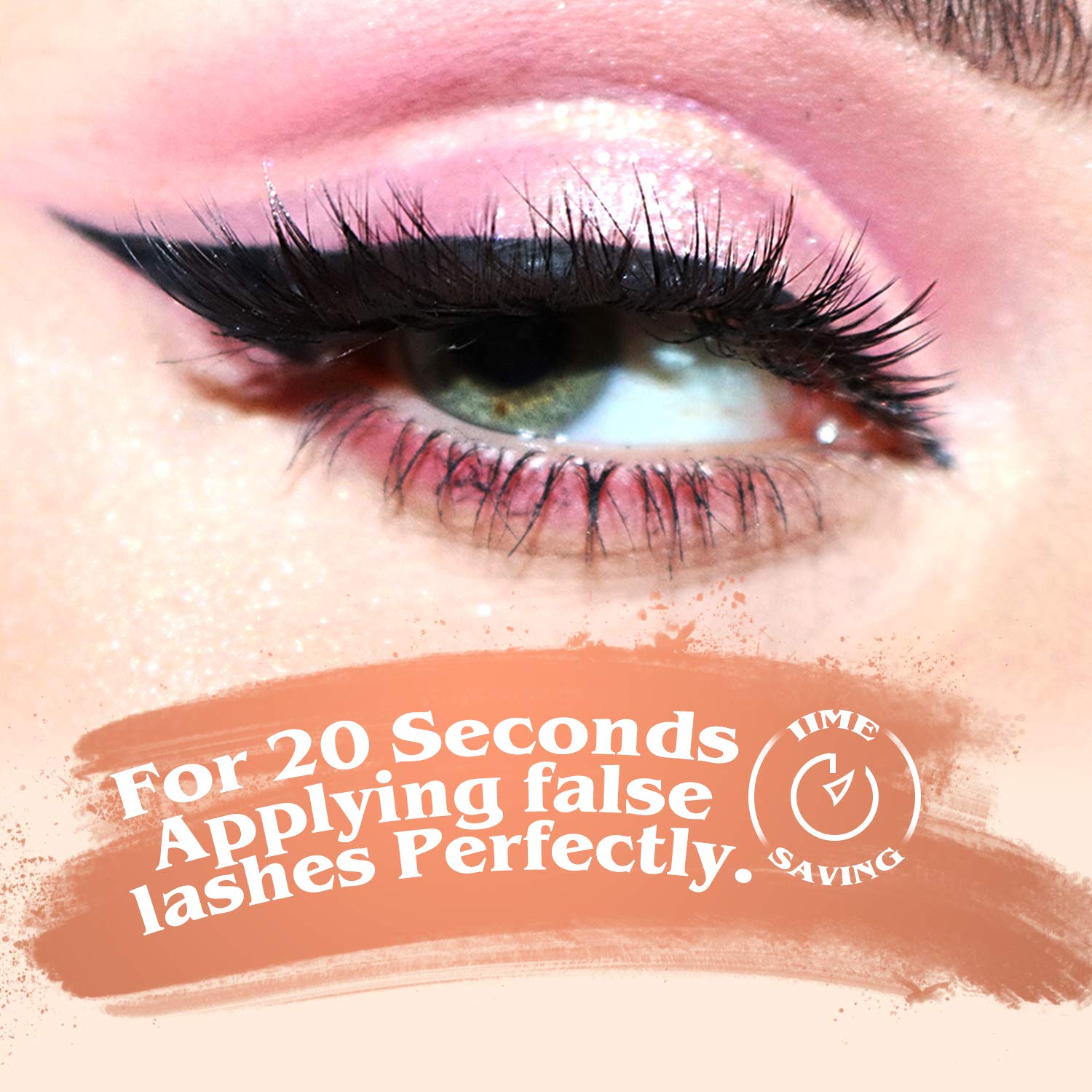 Jimire 2-In-1 Eyeliner Instead Of Glue, Magic Eyeliner | Extra Strong Hold For False Eyelashes | No Magnet & No Glue Needed | On