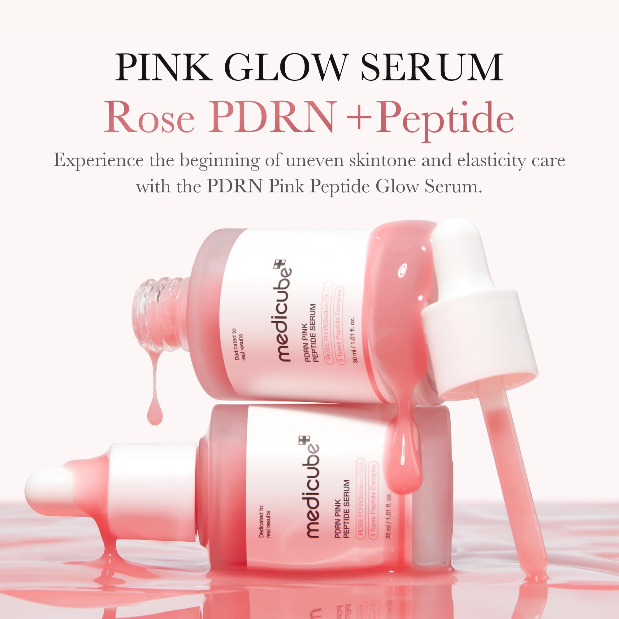 medicube PDRN Pink Peptide Serum - Hydrating, Firming, Niacinamide, 1.01 fl. oz., Vegan Korean Skincare