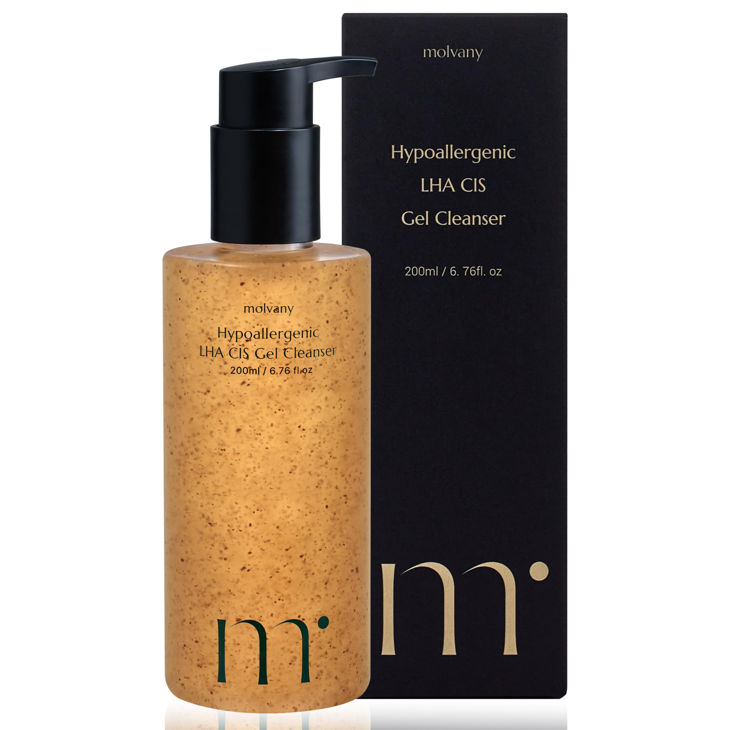 Molvany Lha Cis Gel Cleanser - Low Ph Korean Facial Wash Skincare For Pore Shrinking, Face Moisturizing, Makeup, Whitehead & Bla