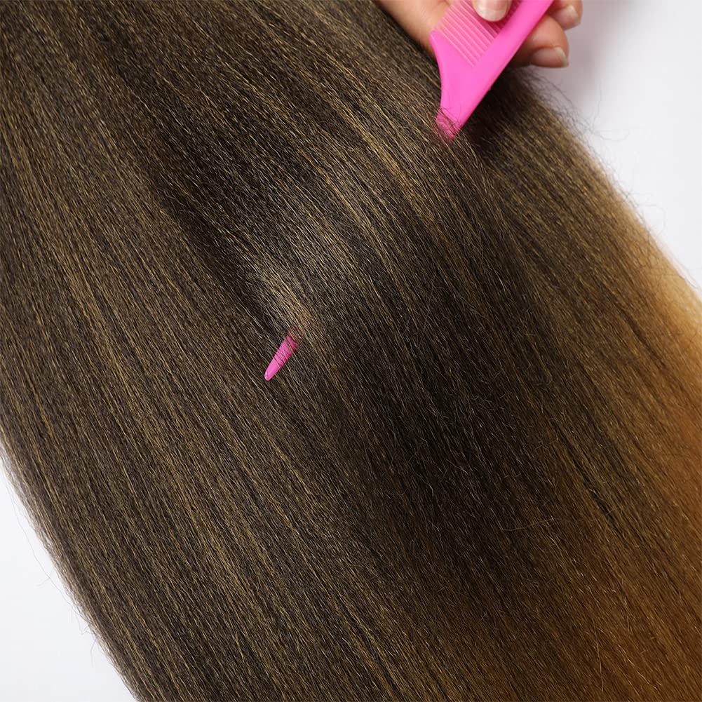 Pre-Stretched Braiding Hair Extension Professional Crochet Braiding Hair 32 Inch 8 Packs Hot Water Setting Perm Yaki Synthetic H