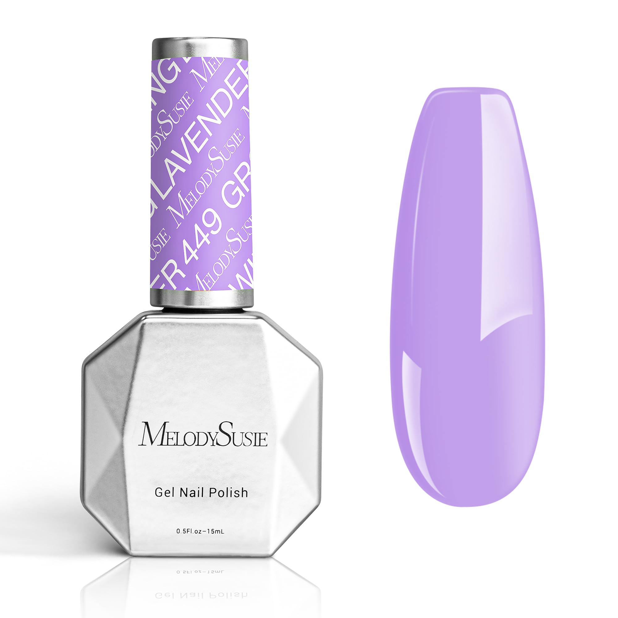 MelodySusie Thick Gel Nail Polish,15ML Lavender Purple Color Soak Off UV LED Gel Polish Valentine's Day Gift for Women Nail Art 