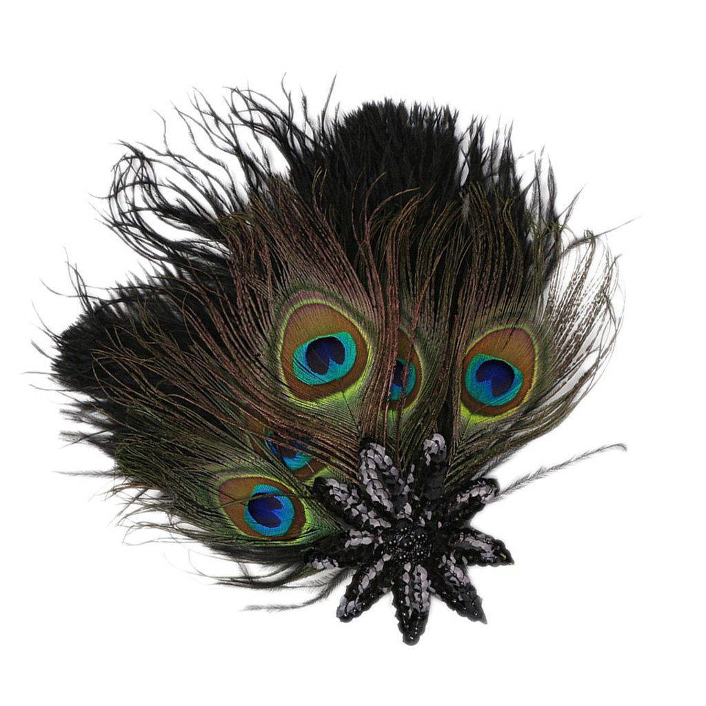 ATORSE?1920s Headband Vintage Bridal Gatsby Artificial Feather Flapper Hairpin