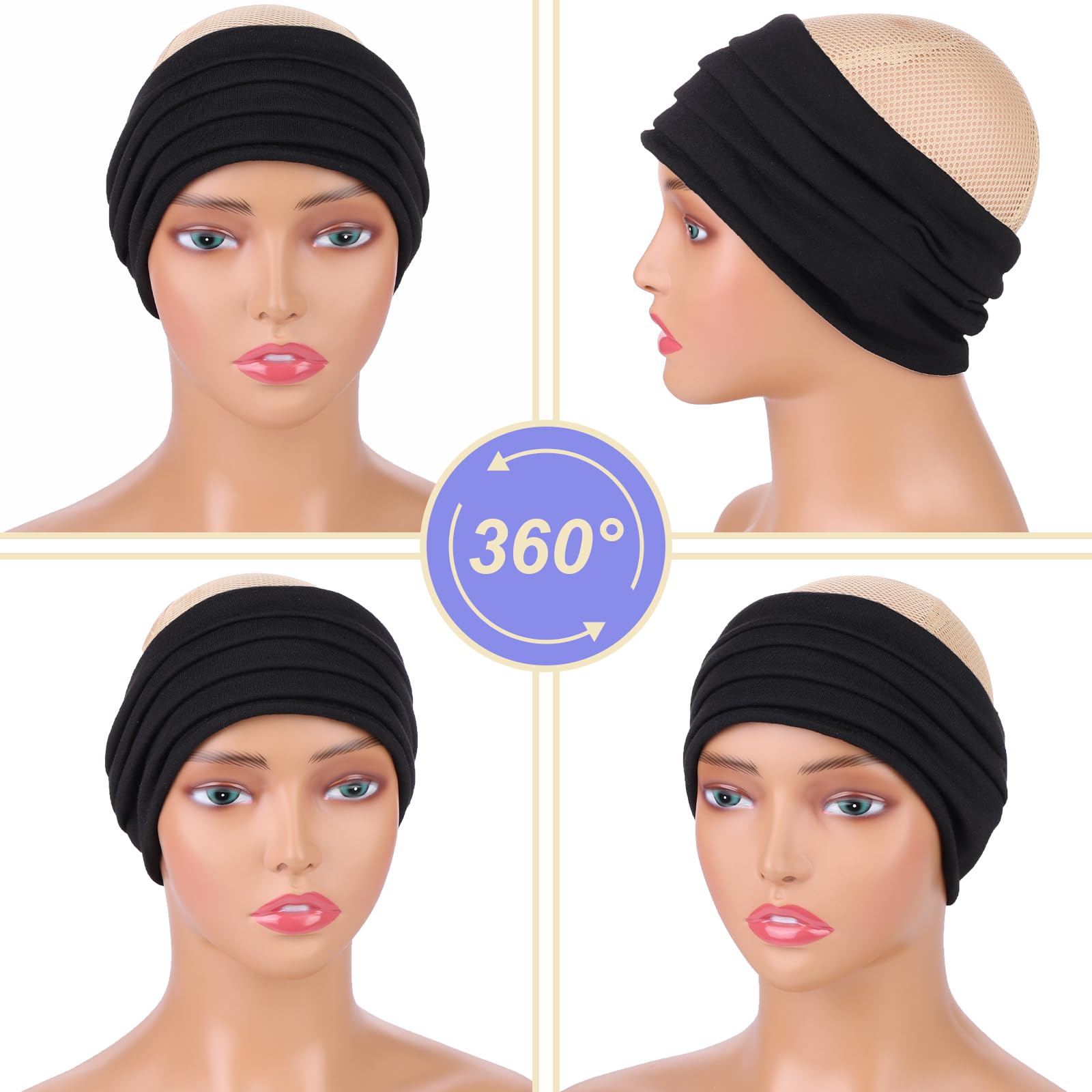 Xtrend 6 Pcs Headbands For Women Extra Wide Fashion Headband Hair Band Workout Running Sport Non Slip Sweat Turban Girls Accesso