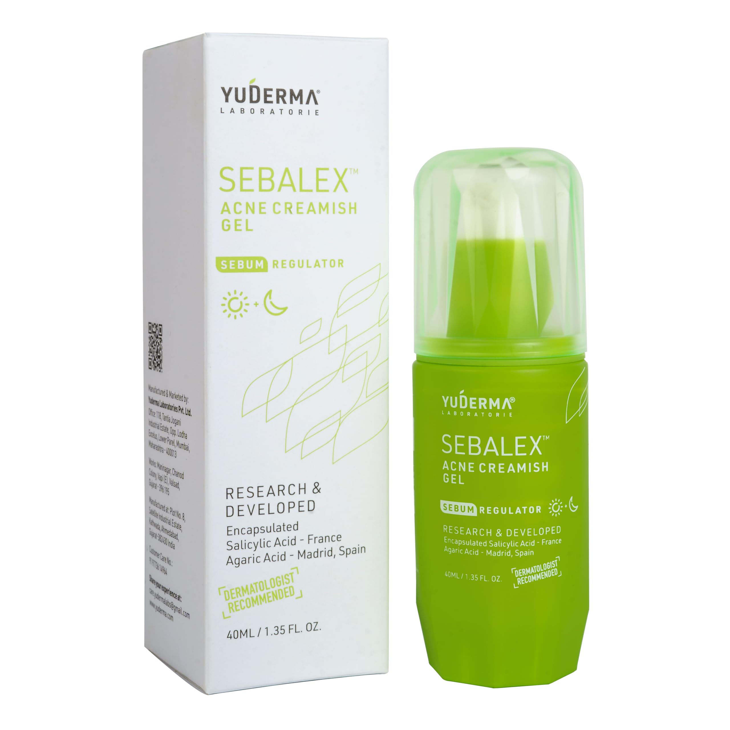 Yuderma Sebalex Acne Creamish Sebum Regulator Gel, 40 Ml