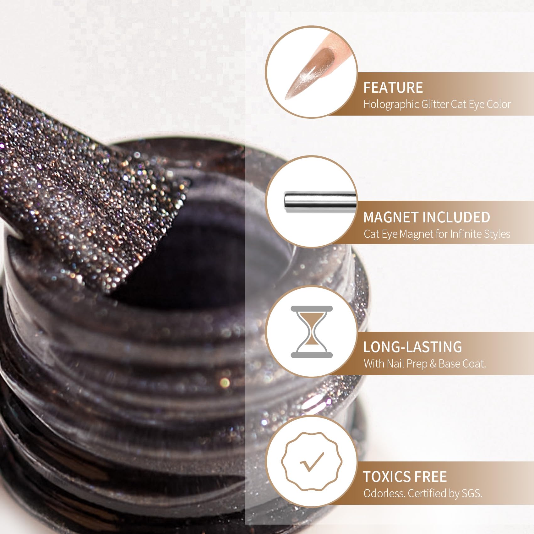 Maychao 15Ml Galaxy Cat Eye Gel Nail Polish 1Pc Dark Blue Shimmer Gel Polish With Magnet Soak Off Holographic Magnetic Nail Poli