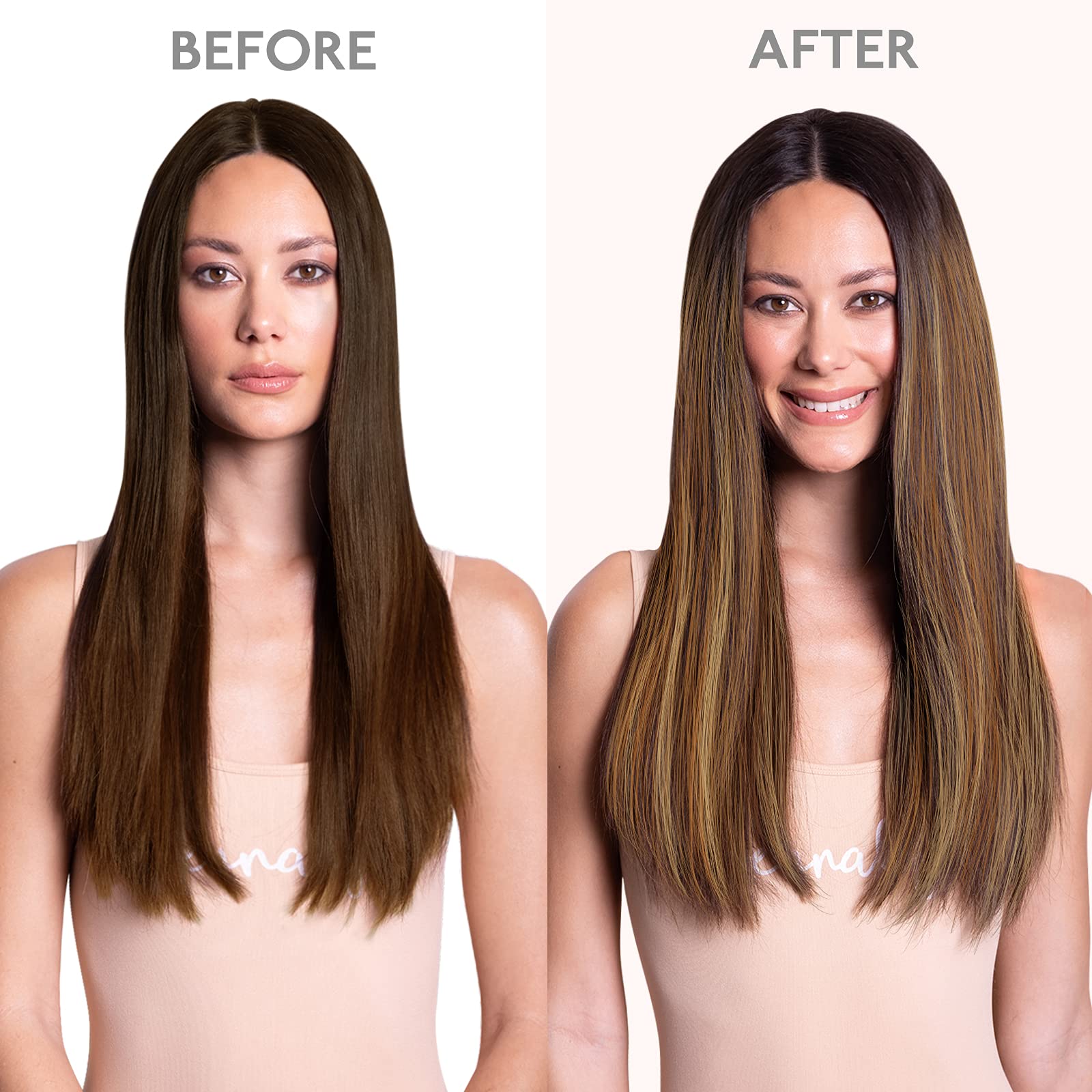 Wennalife Clip In Human Hair Extensions, 16 Inch 120G 7Pcs Dark Brown To Chestnut Brown And Dirty Blonde Highlighted Clip In Hum