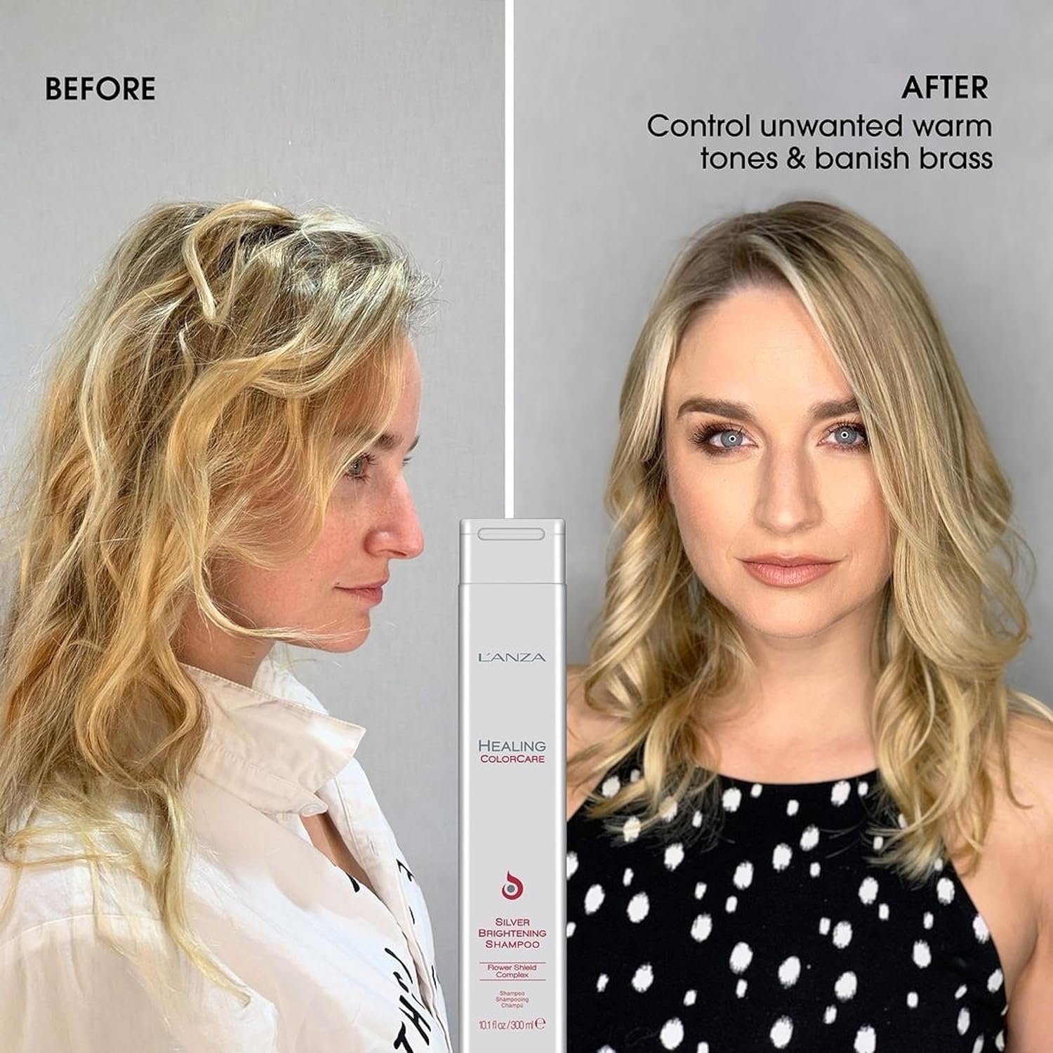 LANZA Healing ColorCare Silver Brightening Shampoo, for Silver, Gray, White, Blonde & Highlighted Hair - Boosts Shine and Bright