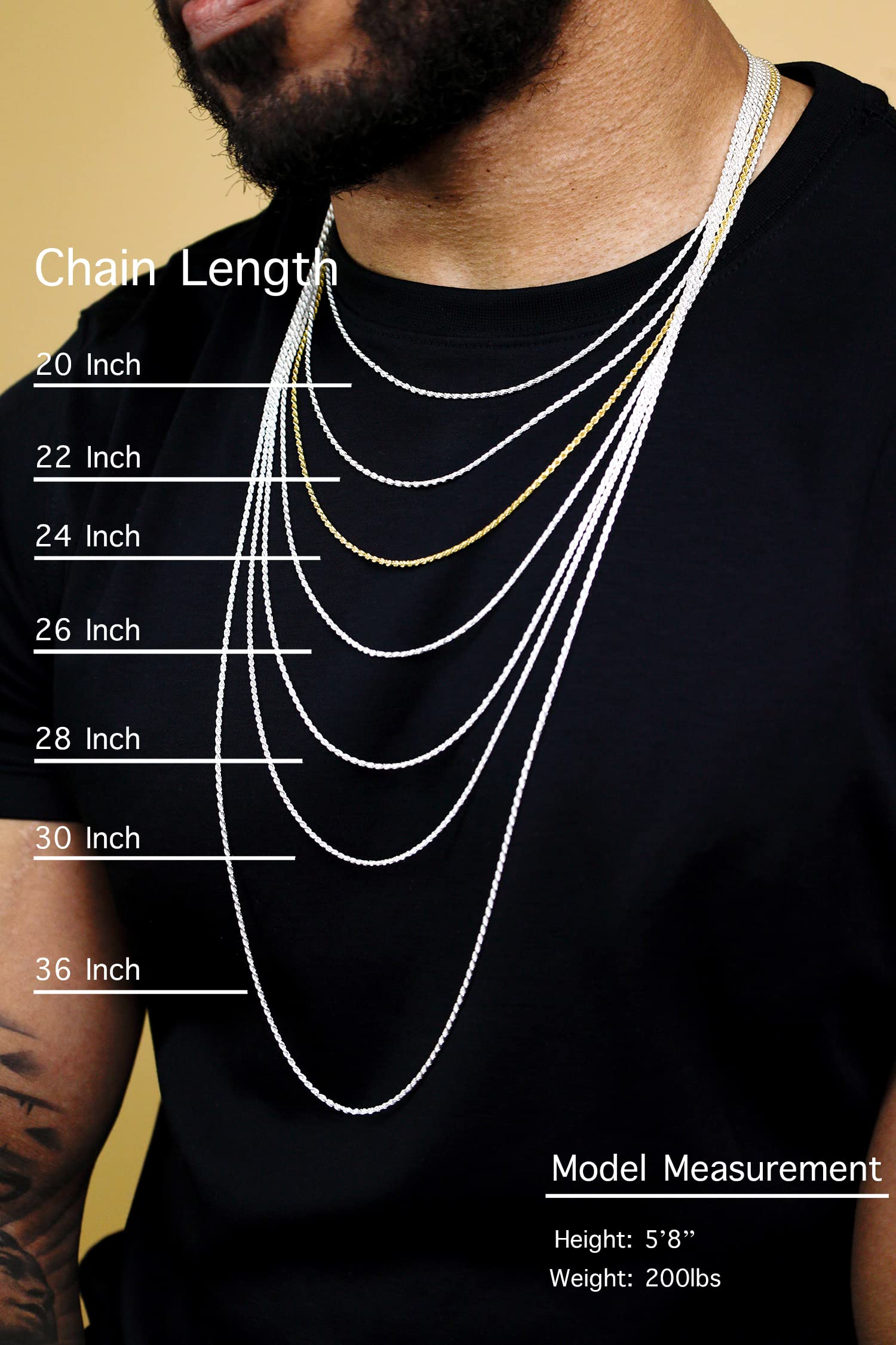 Sterling Silver 22k Gold Plated Diamond-Cut Rope Chain 2mm New Necklace 925 22