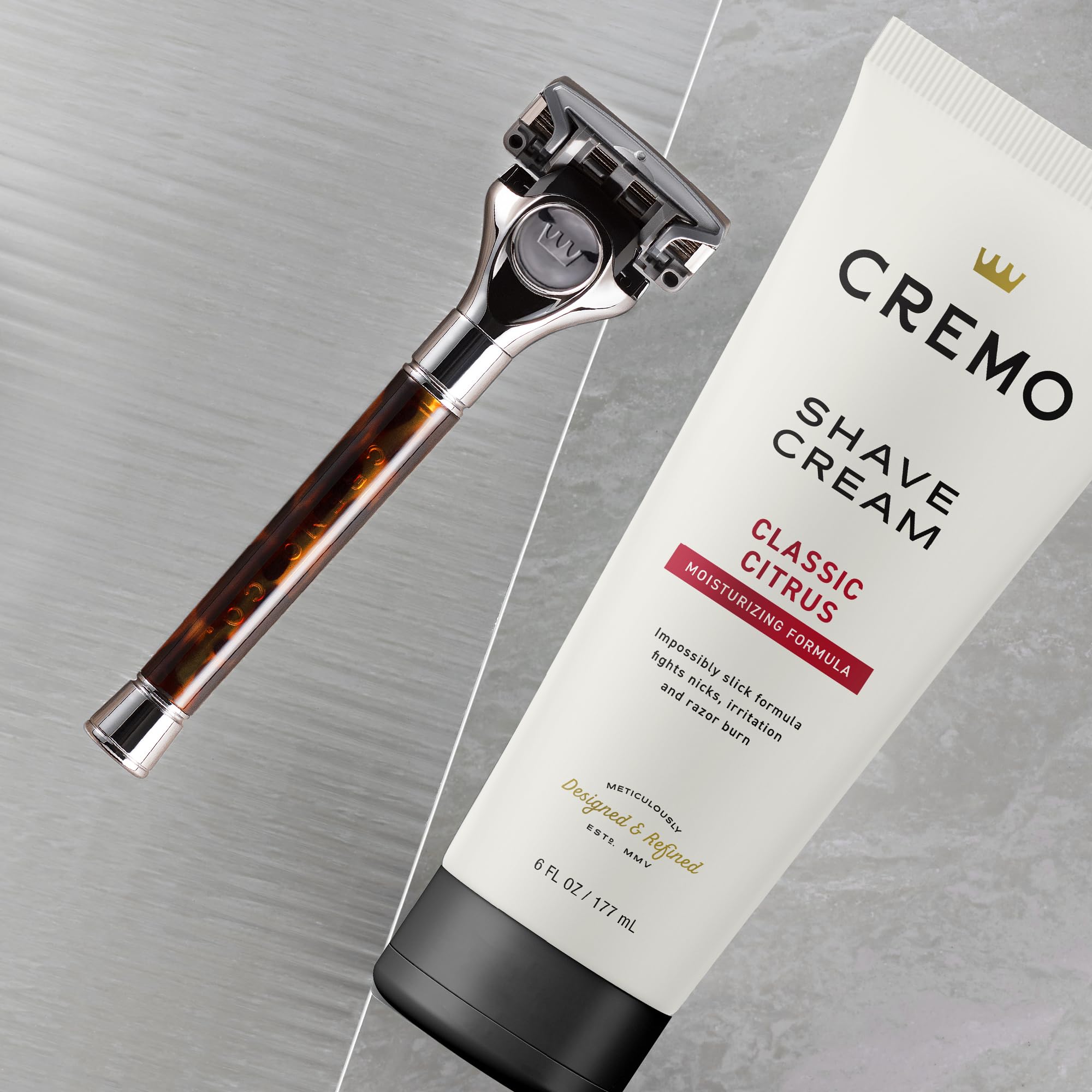 Cremo Astonishingly Superior Tortoise Shell (Horn) Razor Kit (Packaging May Vary)