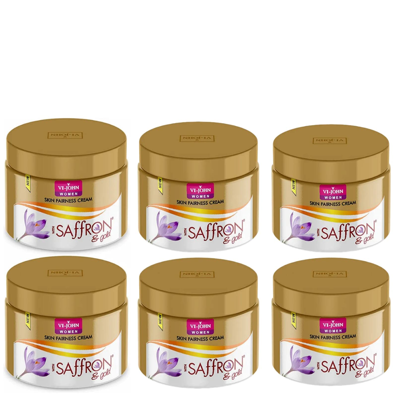 Vi  John Gold Saffron Fairness Cream For Uneven Skin Tone & All Skin 50 Gm (Pack Of 2)(Gold)