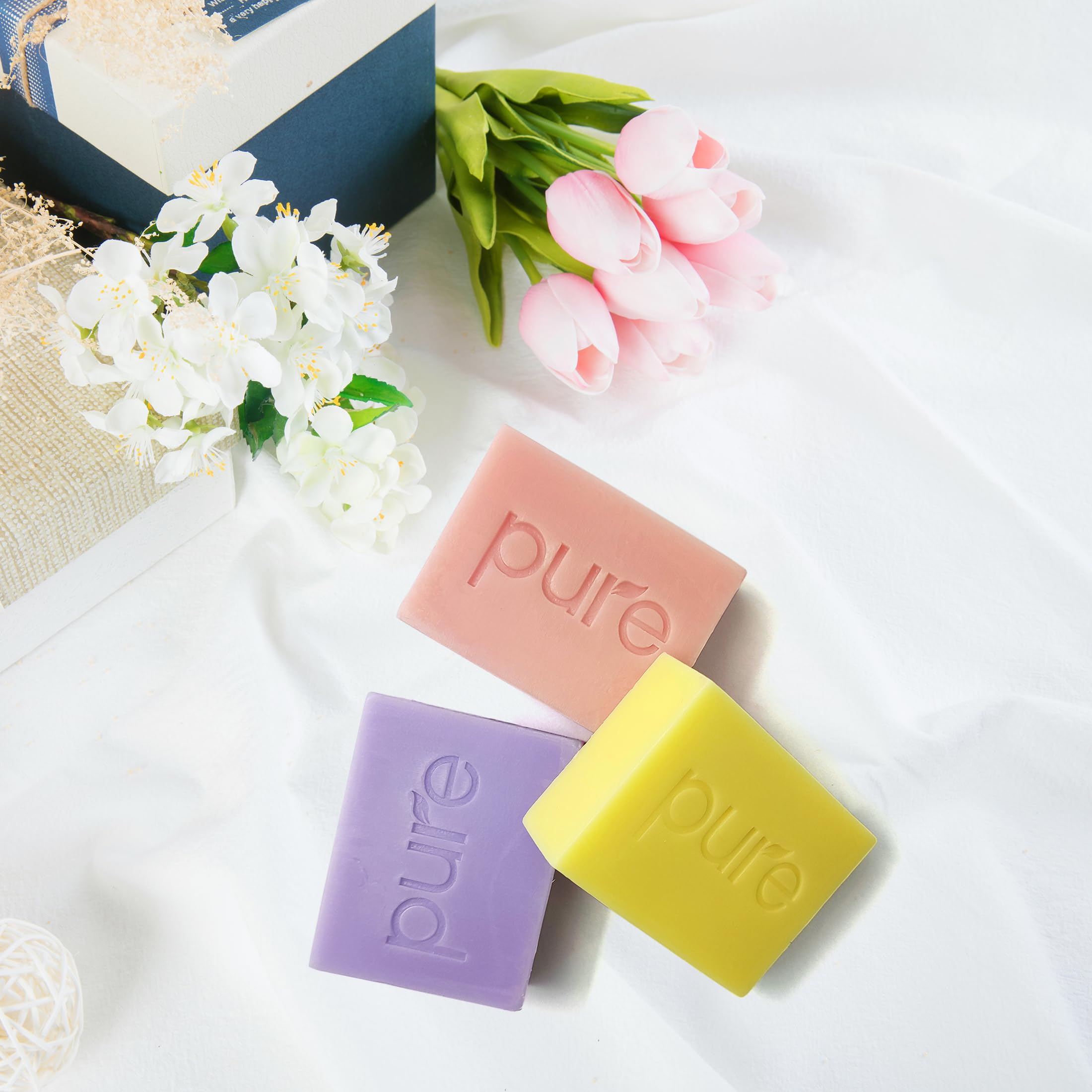 Natural Handmade Essential Oil Artisan Soap Bars. Hypoallergenic Moisturizing Shea Butter, Coconut Oil & Jojoba Oil -Body Soap,