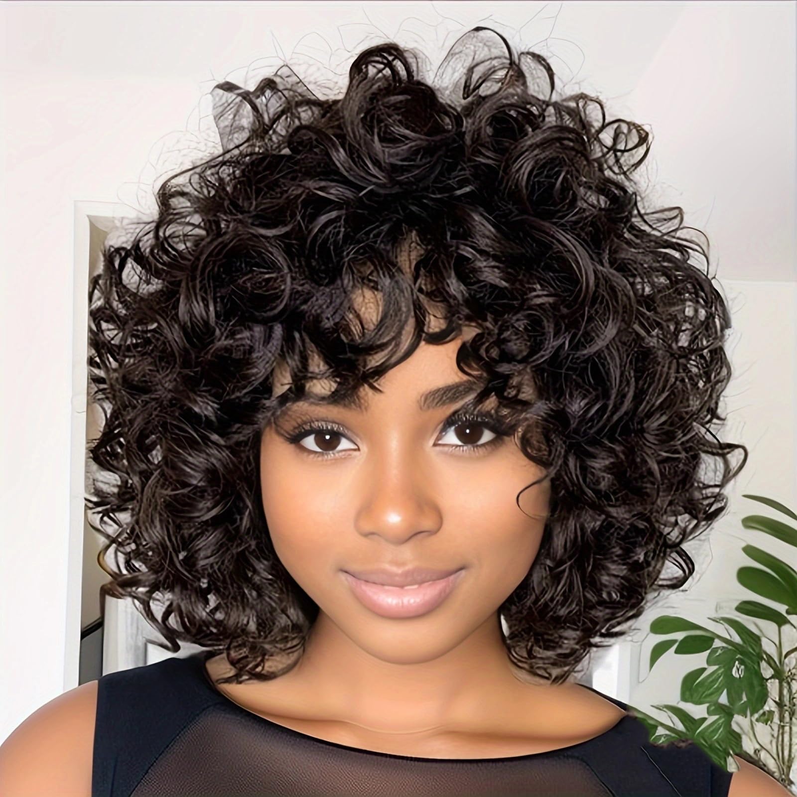 Dark Brown Ocean Wave Crochet Hair Pre Looped 9 Inch Curly Crochet Hair Ocean Wave 7 Packs Deep Wave Short Wavy Ocean Wave Croch
