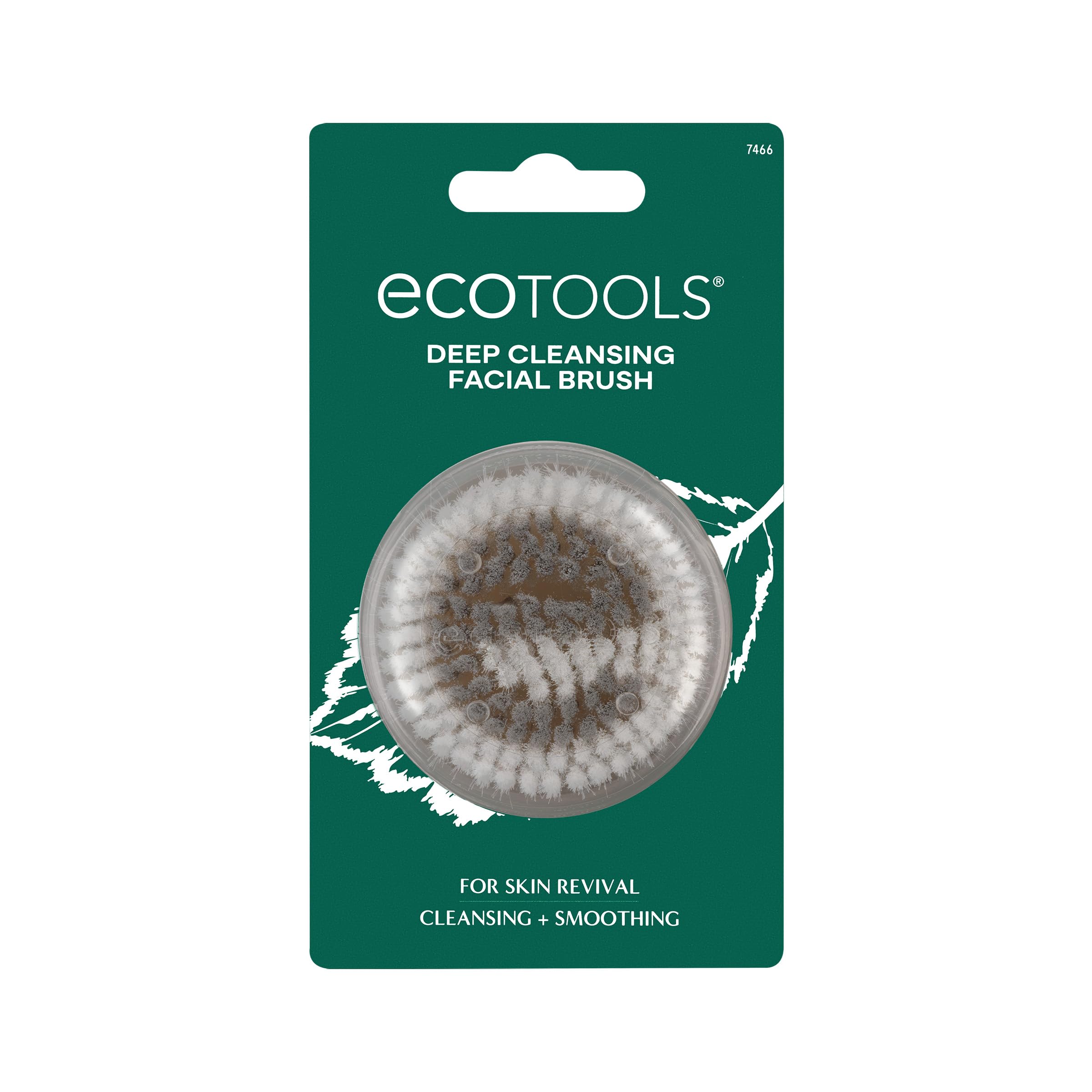 Ecotools Deep Cleansing Facial Brush, For Facial Cleansers & Balms, Removes Oil, Dirt & Impurities, Exfoliating, Revives Dull Sk