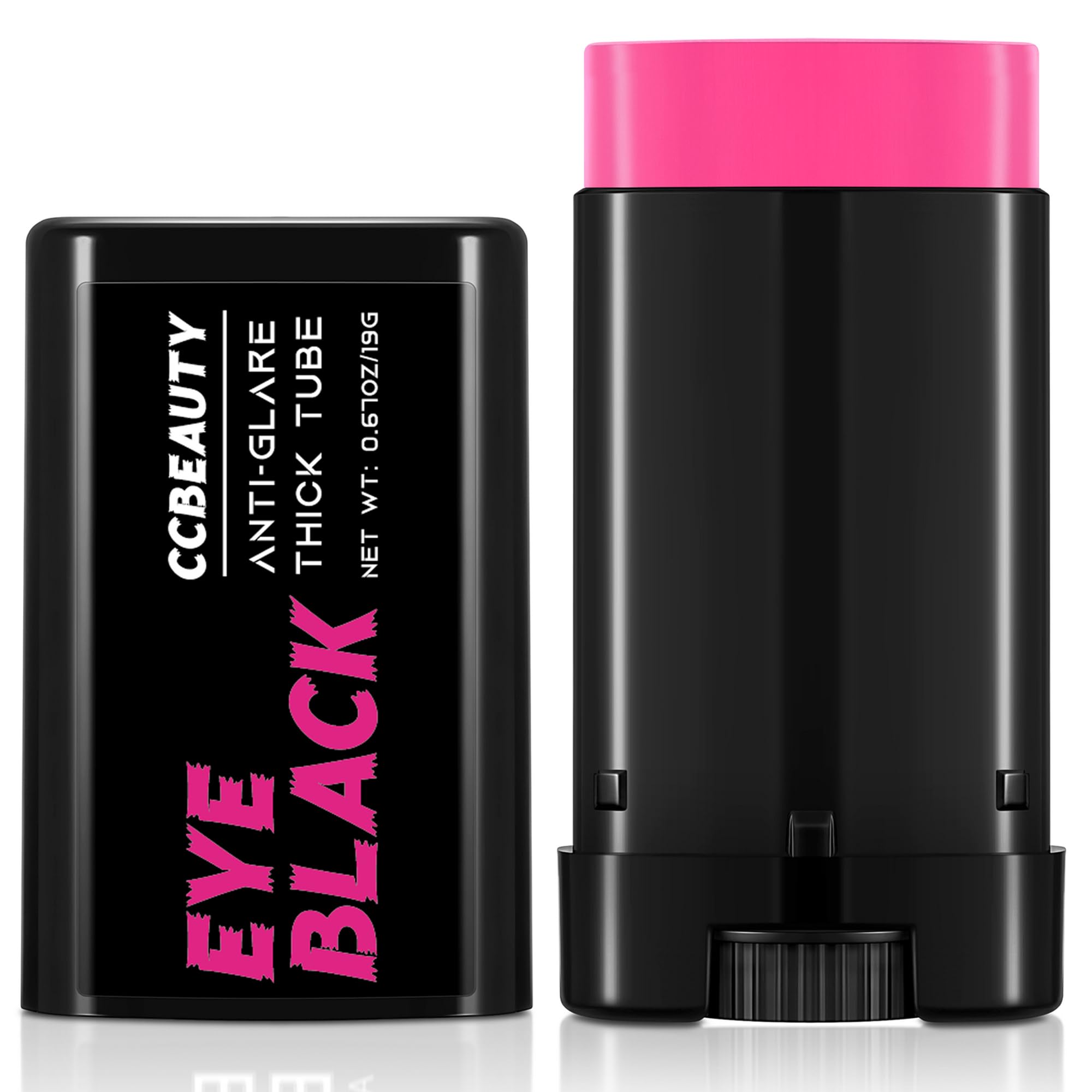 CCbeauty Pink Eye Black, Sweatproof Eyeblack Stick for Baseball Football Softball Lacrosse, Face Paint Sports Grease Stick for P