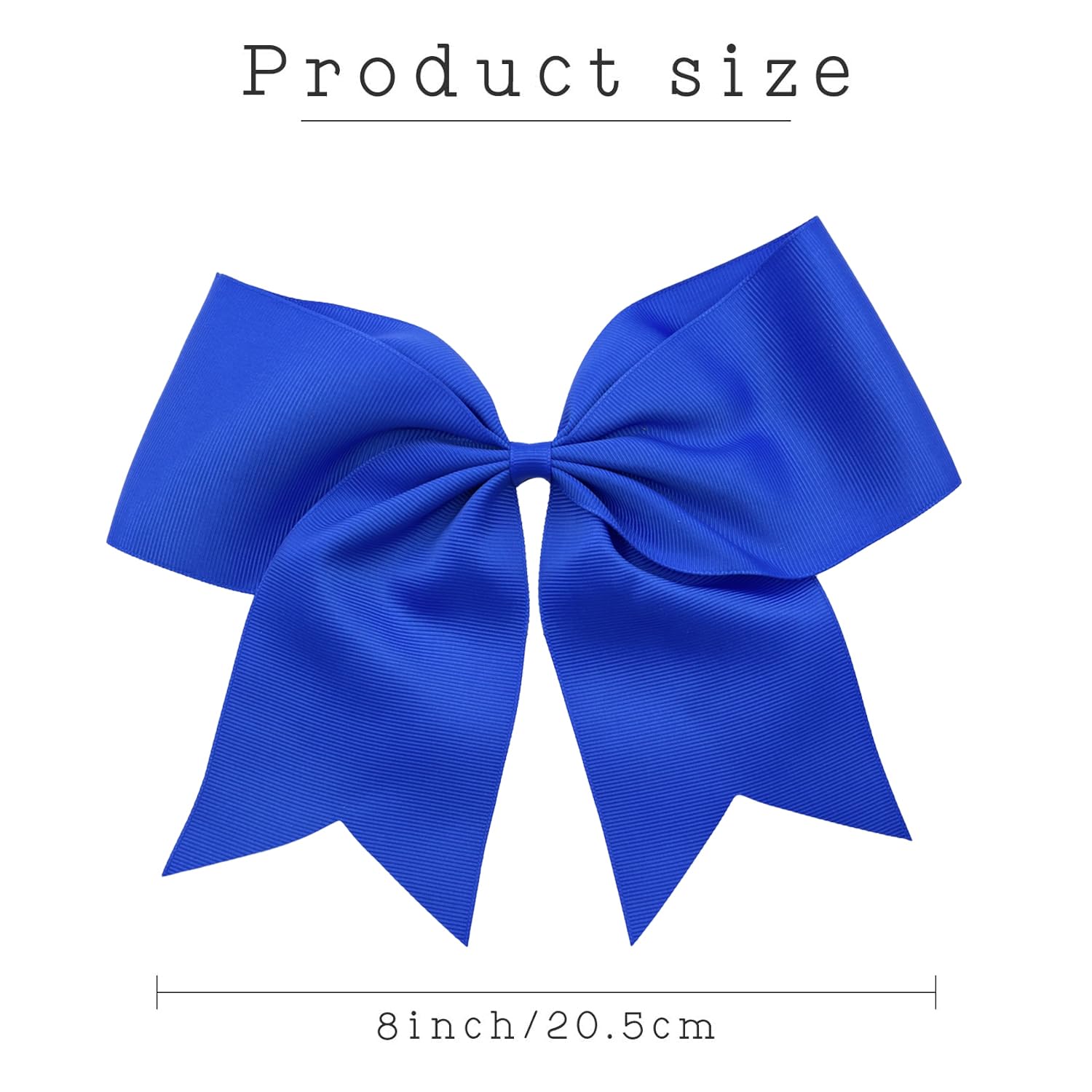 30PCS 8 Large Blue Cheer Bows Hair Bows Ponytail Holder Handmade for Girls Teens Softball Cheerleader Sports (Blue)