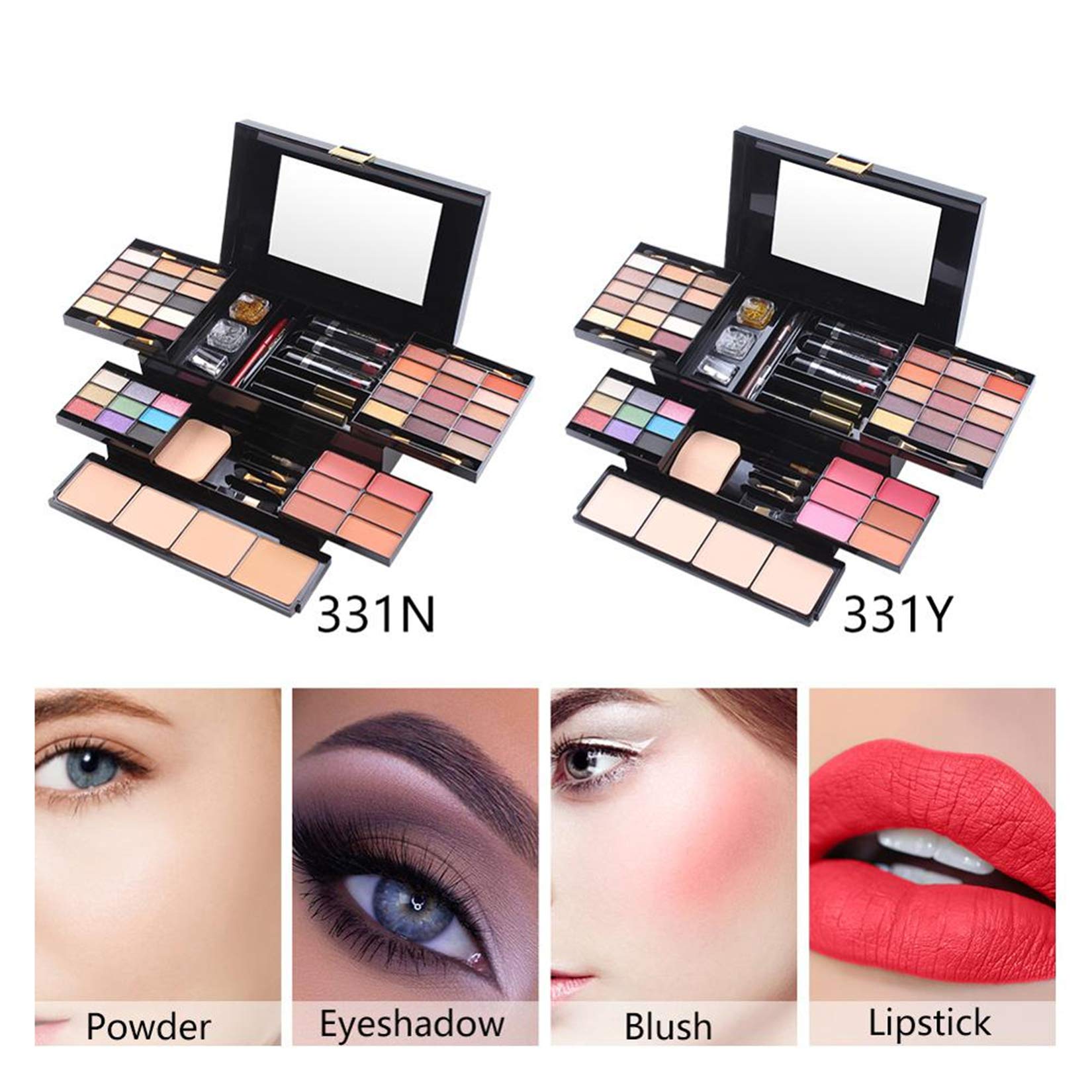Fantasyday 54 Colors All In One Makeup Gift Set Holiday Birthday Beauty Cosmetic Essential Starter Bundle Include 39 Eyeshadow P