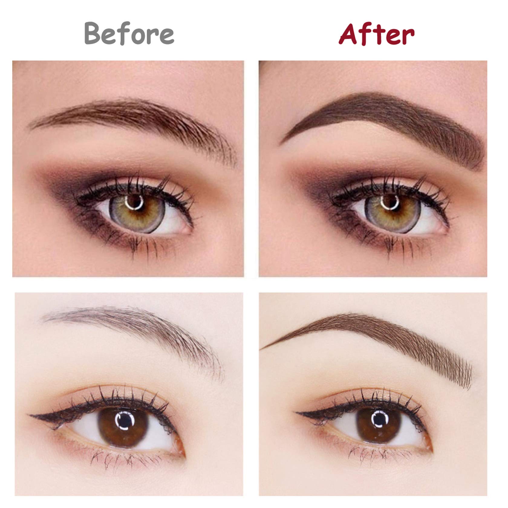 3Pcs Black Eyebrow Pen - Waterproof Microblading Eyebrow Pen,Long Lasting,Easily Create Natural Eyebrow Makeup