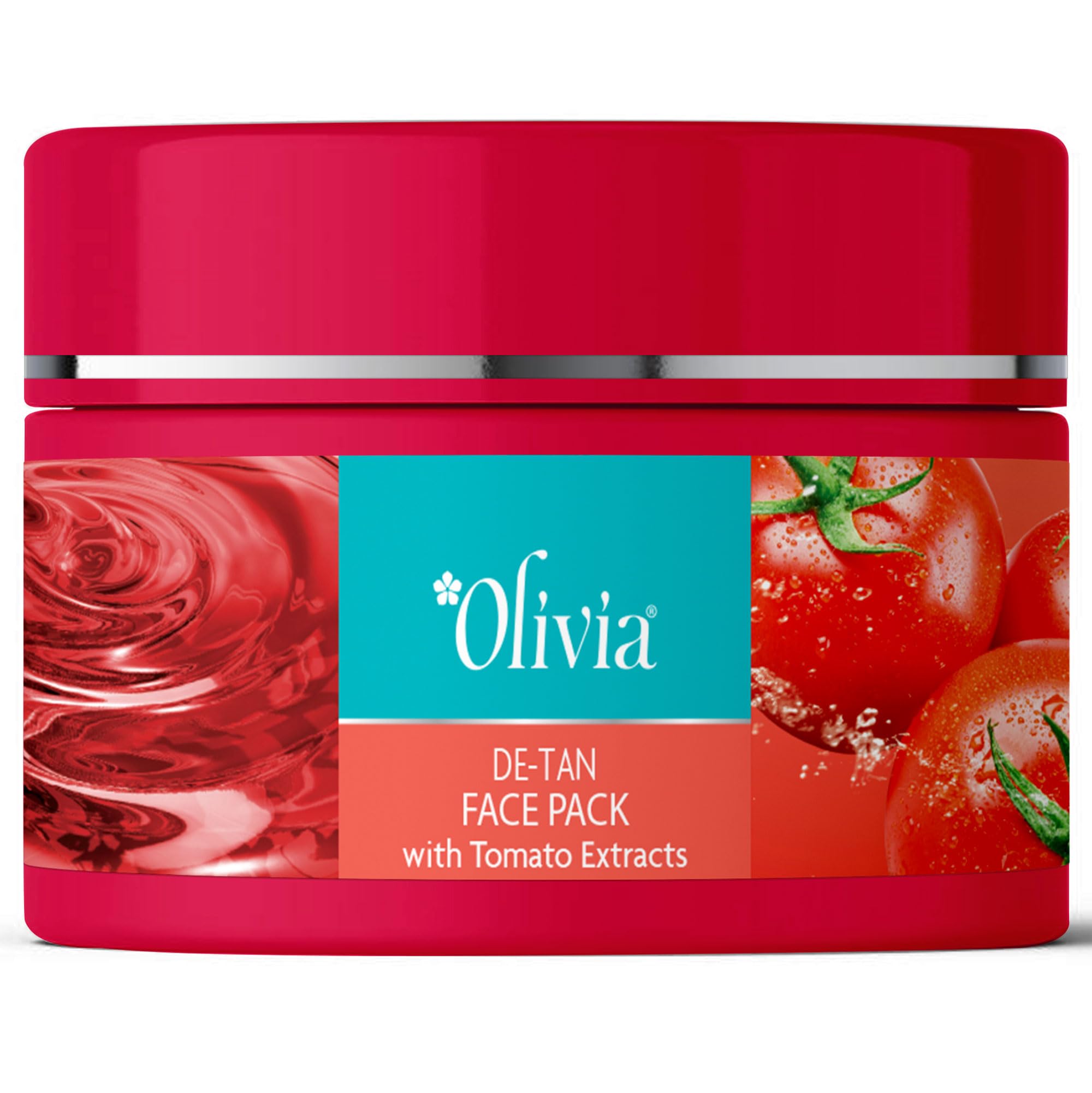 Olivia De Tan Face Pack With Tomato Extracts  50G | Tan Removal Face Pack For Women | Natural SunTan Remover For Glowing Skin 