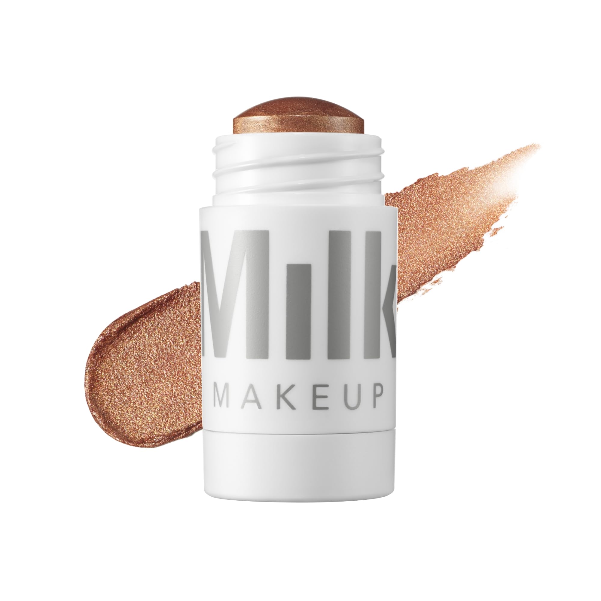 Milk Makeup Highlighter, Spark (Golden Copper) - 0.21 oz - Dewy Cream Highlighter Stick - Blendable & Buildable - 1,000 Swipes i