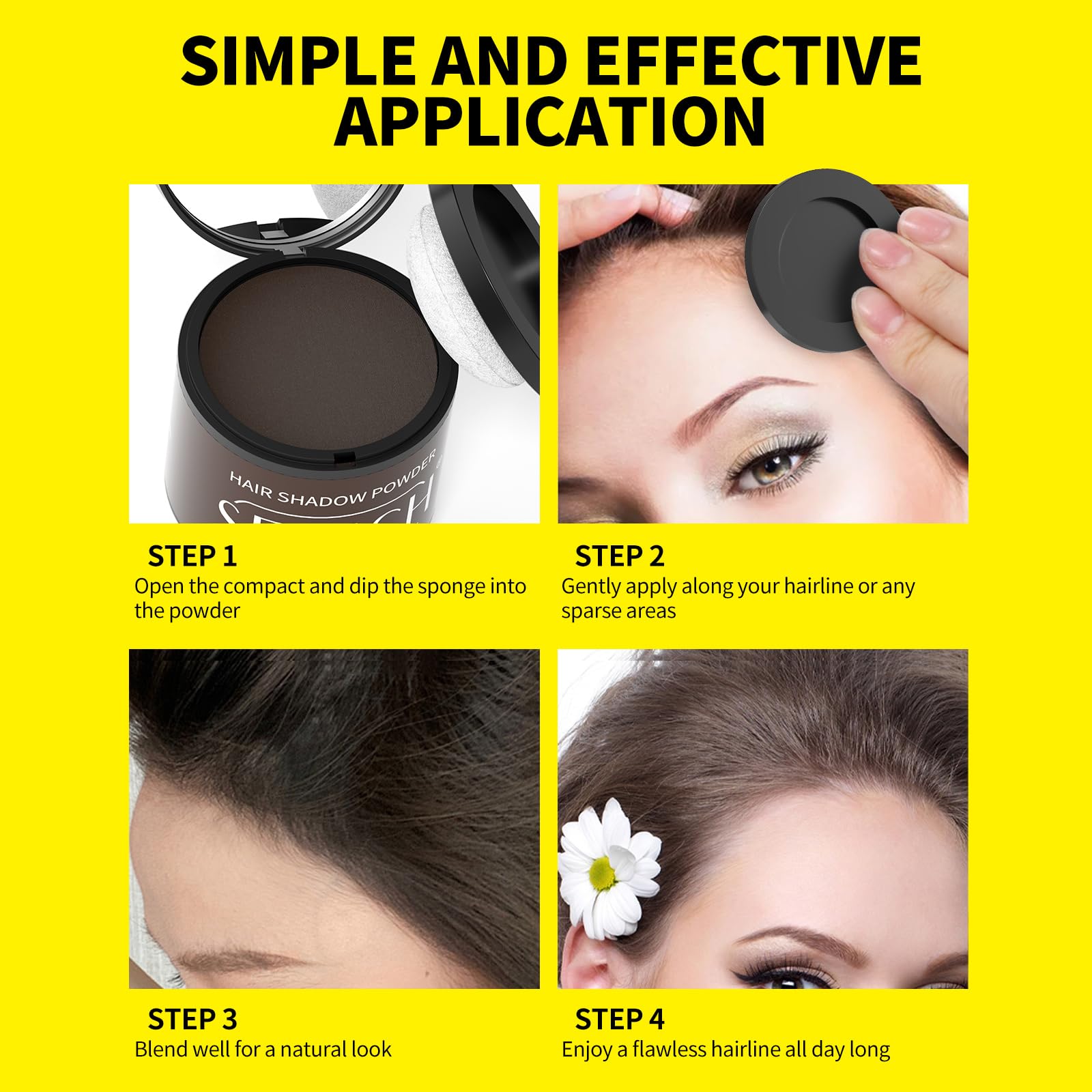 Sevich Hairline Powder 10G Large Capacity,Instantly Conceals Hair Loss,Root Touch Up Powder,Hair Shadow Toppers For Women & Men
