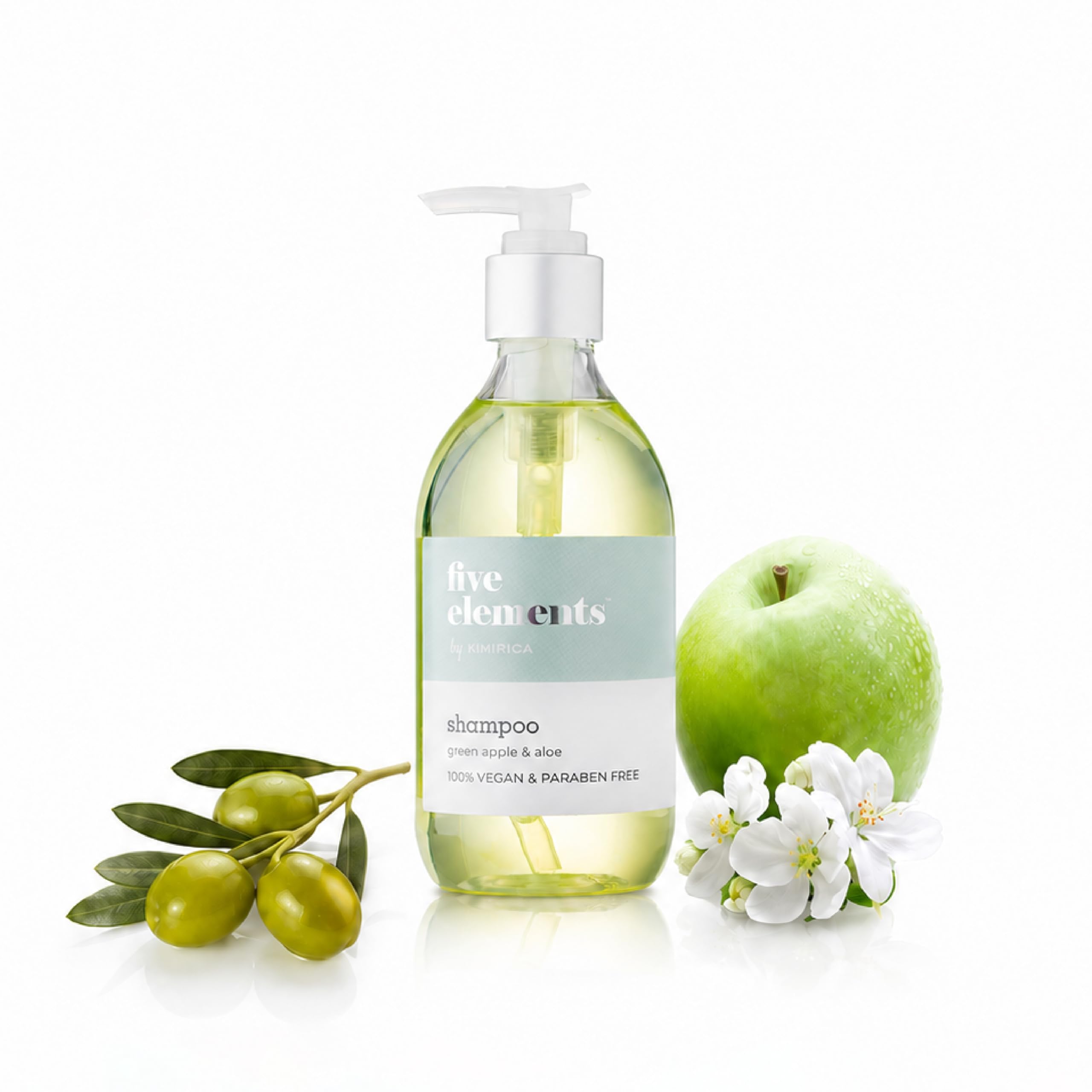 Kimirica Five Elements Green Apple & Aloe Shampoo Made With Naturally Derived Extracts For Soft, Smooth, & All Hair Types, 100% 
