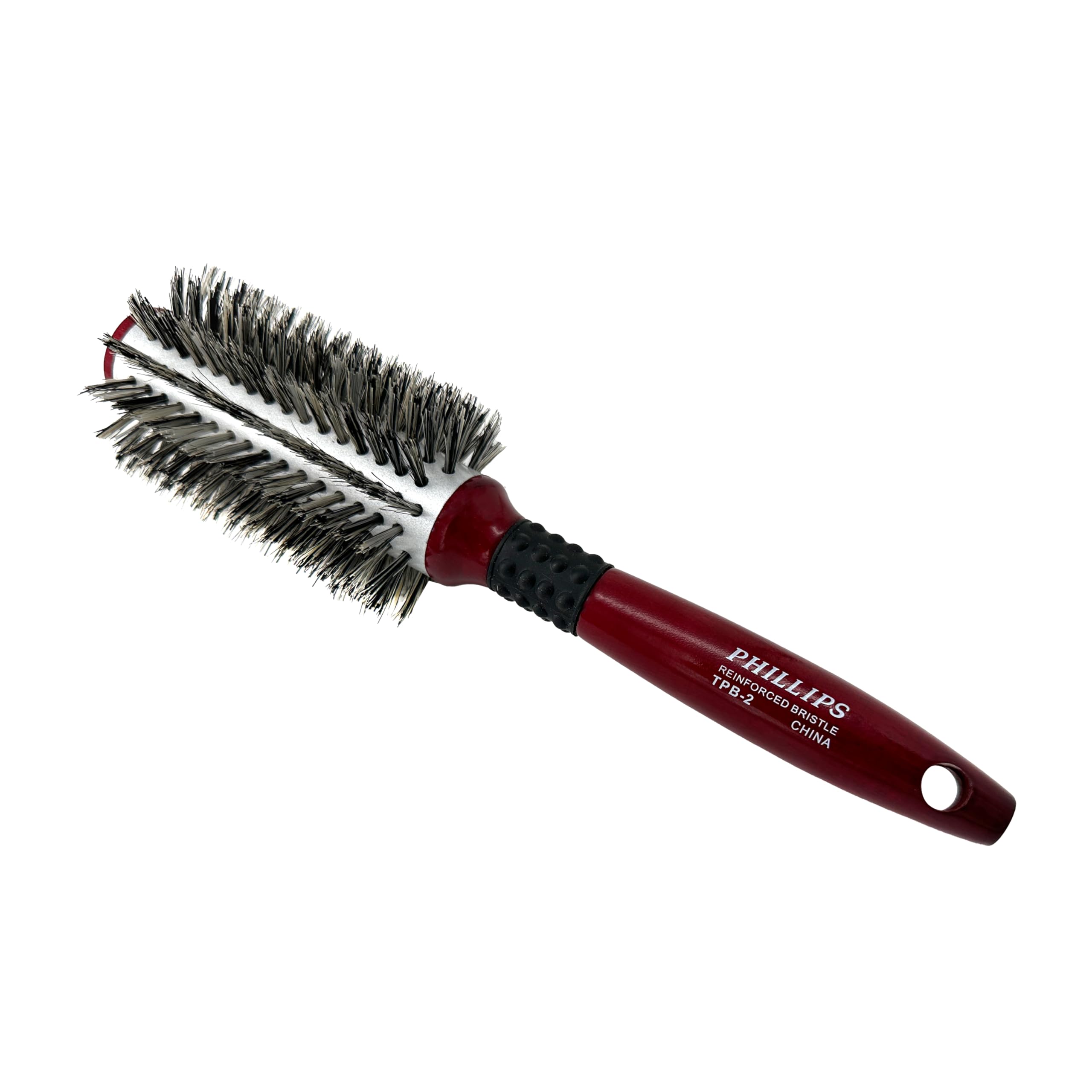 Phillips Brush Thermal Ceramic 2.5 Inch Round Hair Brush, 100% Pure Boar Bristles & Ergonomic Beech Wood Handle - Ceramic Barrel