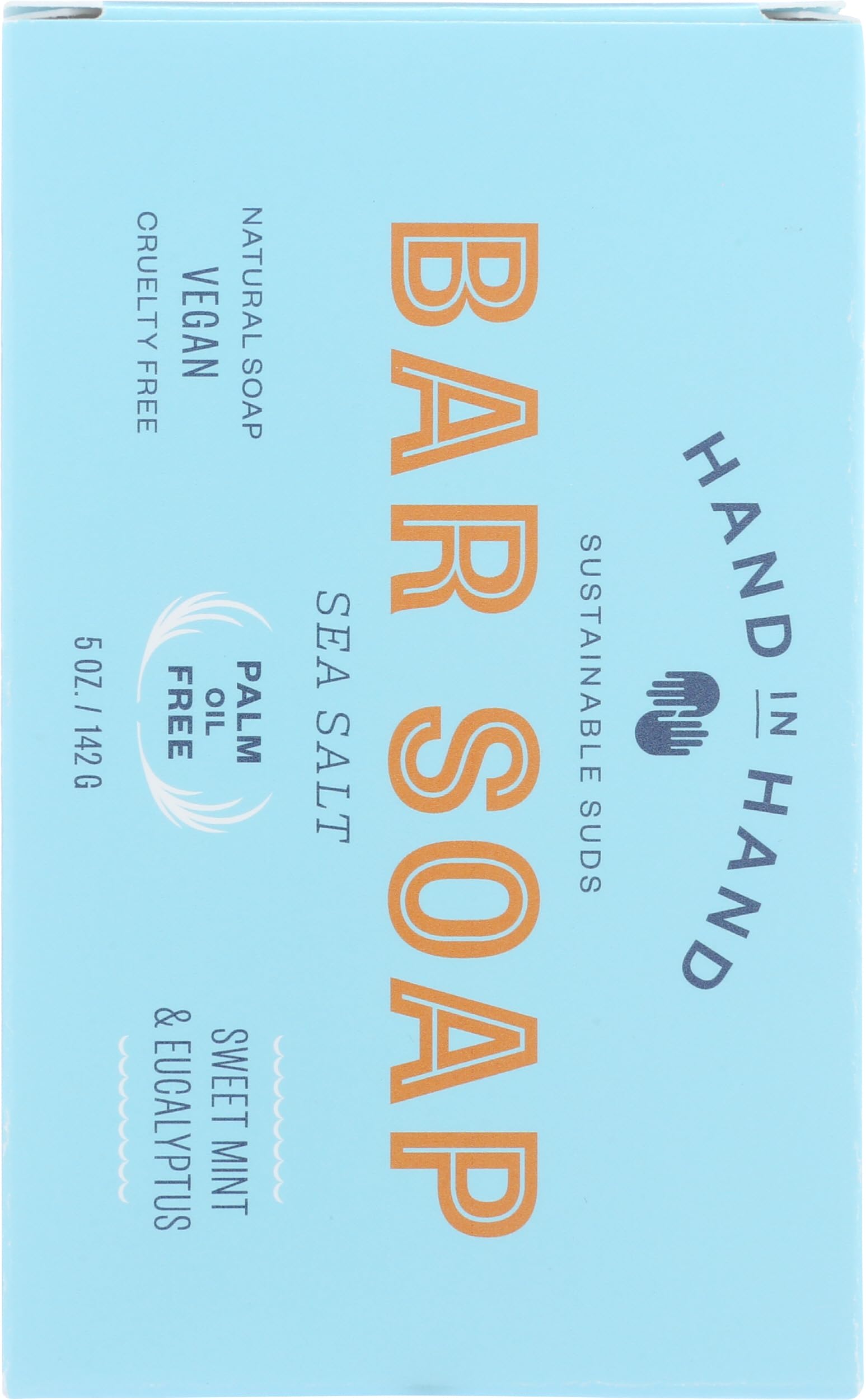 Hand in Hand Sweet Mint & Eucalyptus Sea Salt Bar Soap, 5 OZ