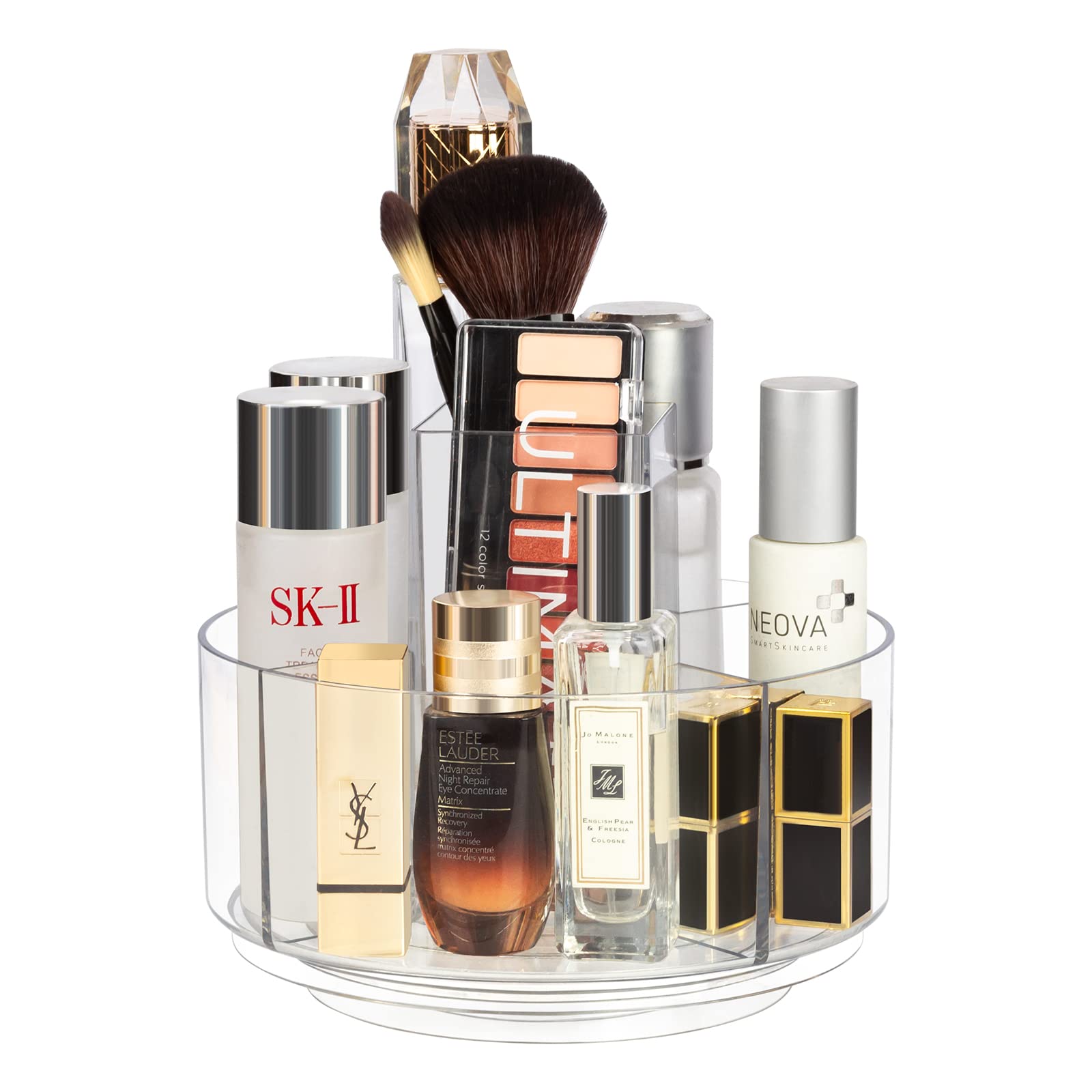 360 Rotating Makeup Organizer Clear Turntable Lazy Susan Organizer For Vanity, Bathroom Counter, Spinning Cosmetic Display Case
