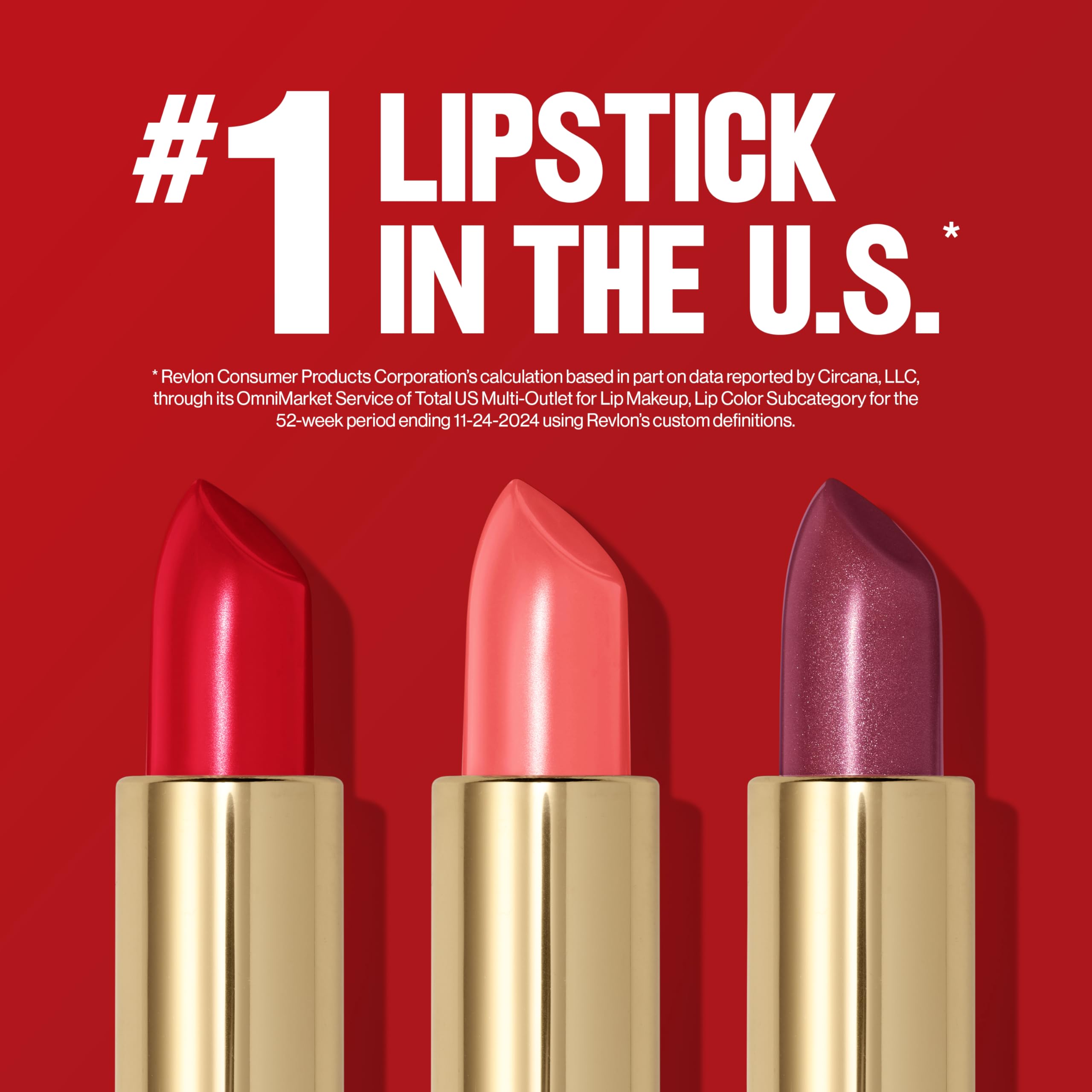 Revlon Super Lustrous Lipstick, Creamy Formula For Soft, Fuller-Looking Lips, Moisturized Feel, 775 Super Red, 0.15 oz
