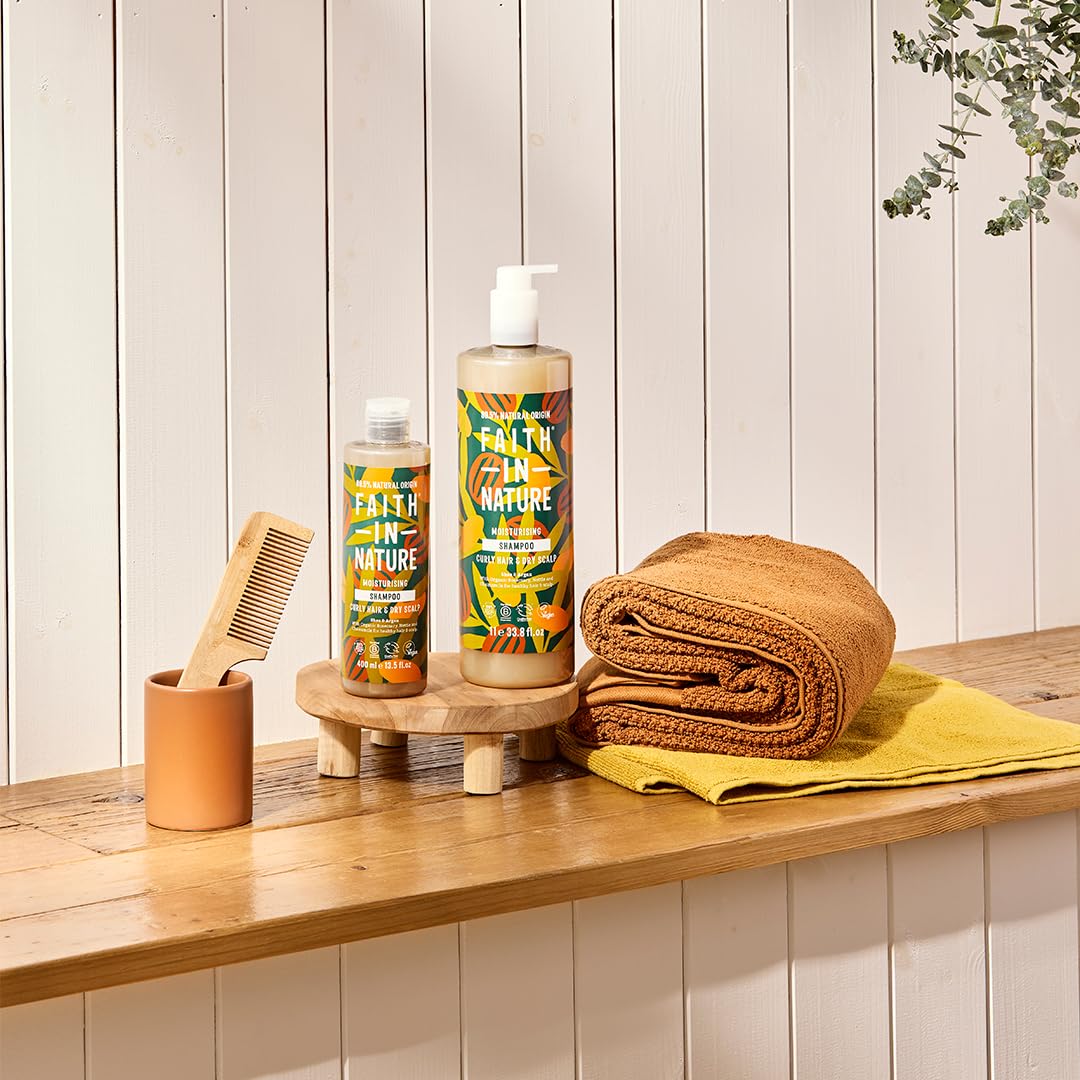 Faith in Nature Natural Shea & Argan Shampoo, Nourishing, Vegan & Cruelty Free, Parabens and SLS Free, for Normal to Dry Hair, 4