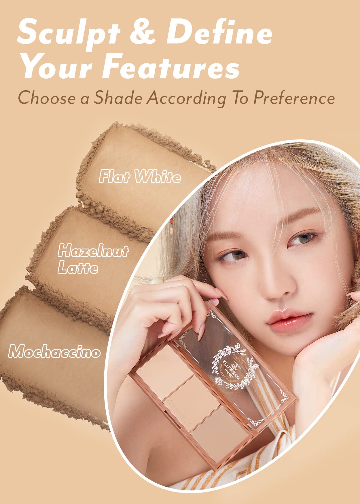 I'M Meme Palette - Afternoon Tea Contour | Roasting Coffee, Bronzer Palette For Face & Cheeks, Matte Powder Bronzer, Natural Mak