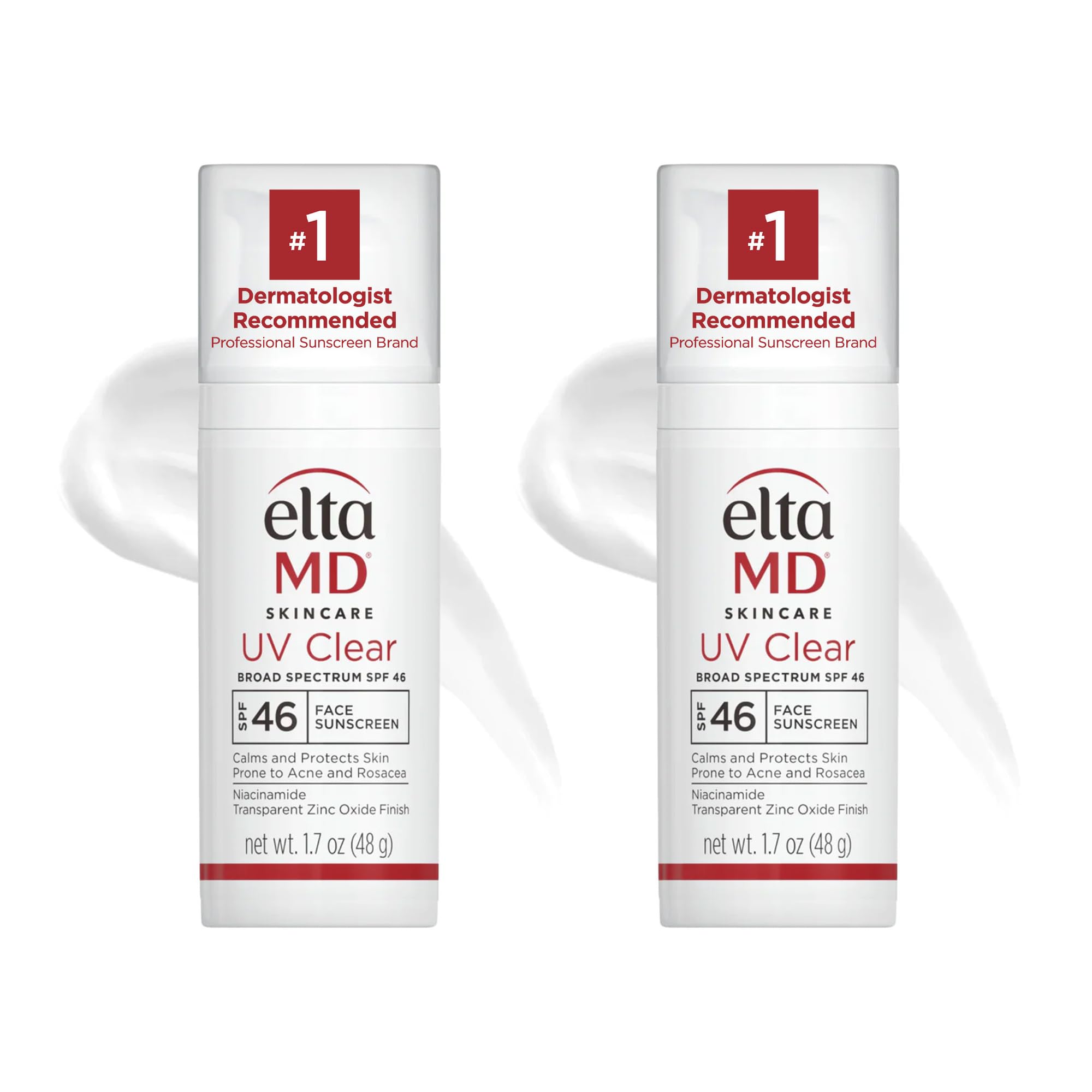 Eltamd Uv Clear Face Sunscreen, Spf 46 Oil Free Sunscreen With Zinc Oxide, Protects And Calms Sensitive Skin And Acne-Prone Skin