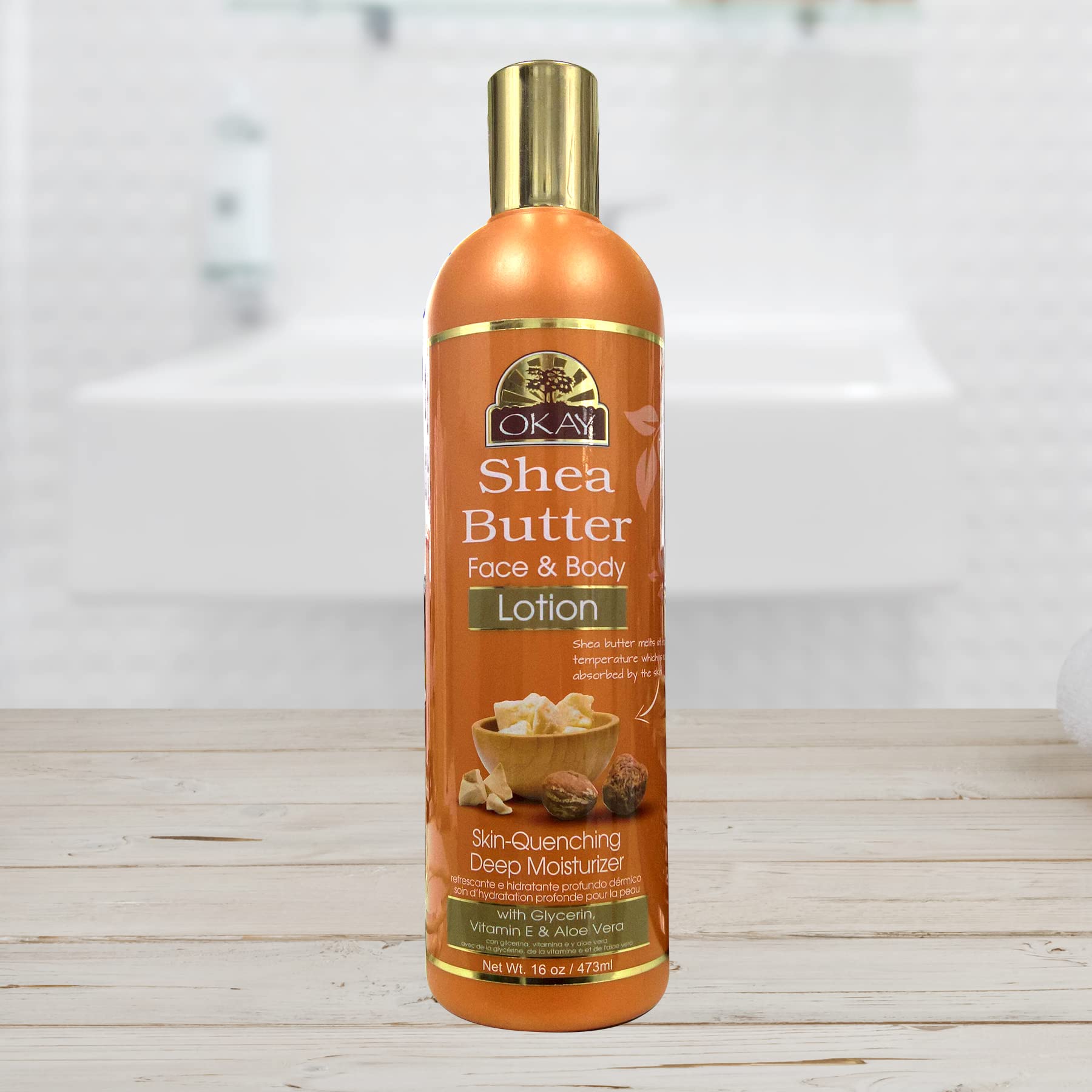 OKAY SHEA BUTTER HAND and BODY LOTION 16oz/473ml