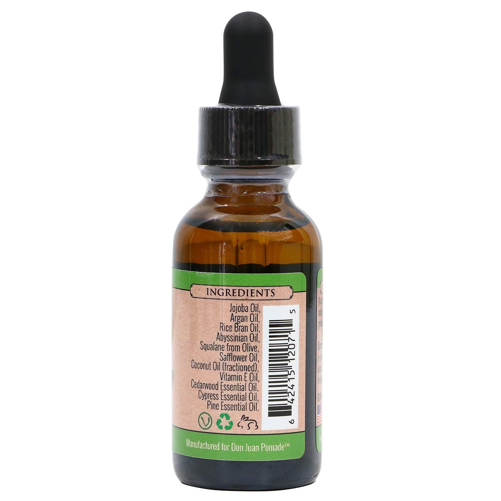 Don Juan Craftsman Beard Oil And Conditioner - 100% Organic - Unique Blend Of Natural Oils Jojoba, Argan, Vitamin E, And More -