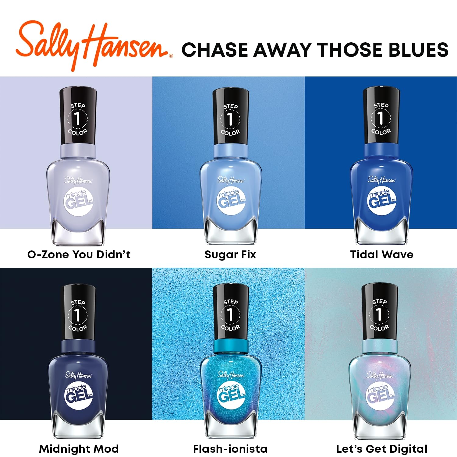 Sally Hansen Miracle Gel Nail Polish, Shade Flash-Ionista #649