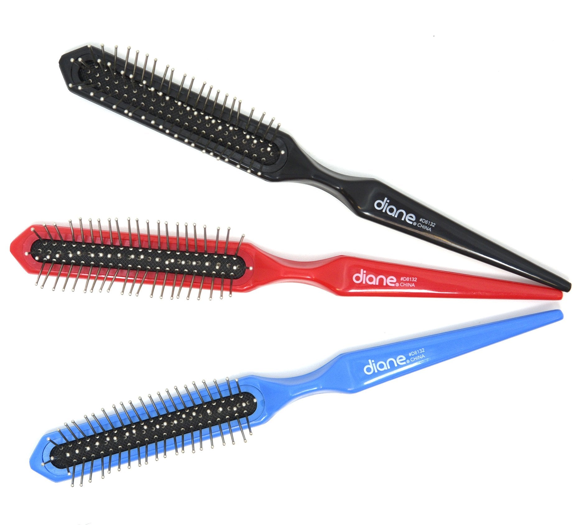 Diane 3-row Wire Bristle In Cushion Base Wig Hair Brush #8132,Assorted Colors