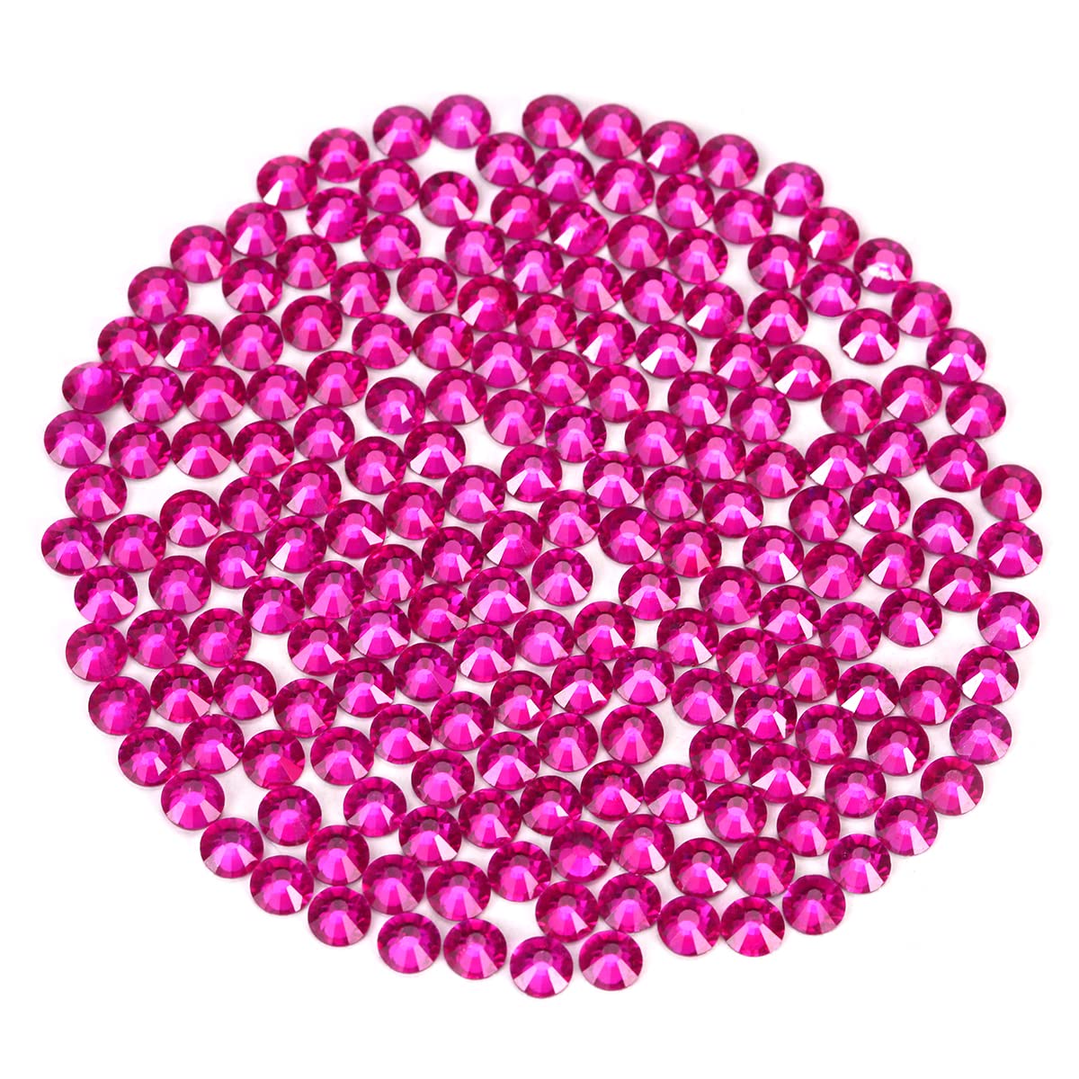Novani Rhinestones Flatback Rhinestones Glass Nail Gems Stones Jewels Round Gemstones Non-Hotfix Crystal,SS10,1440 Pieces,Peach