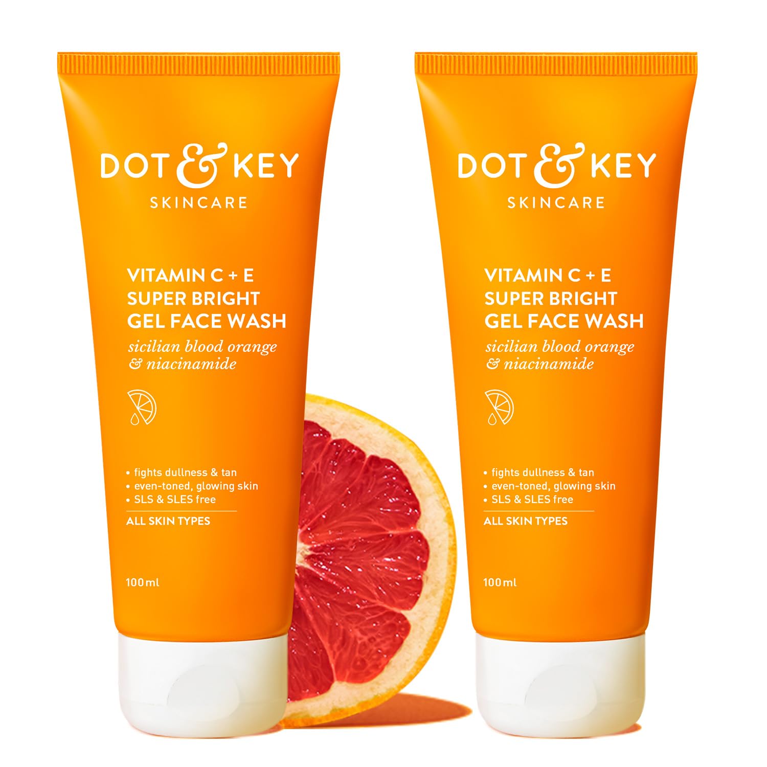Dot & Key Vitamin C + E Super Bright Gel Face Wash Combo | For Glowing And Brightening Skin | All Skin Types|With Triple Vitamin