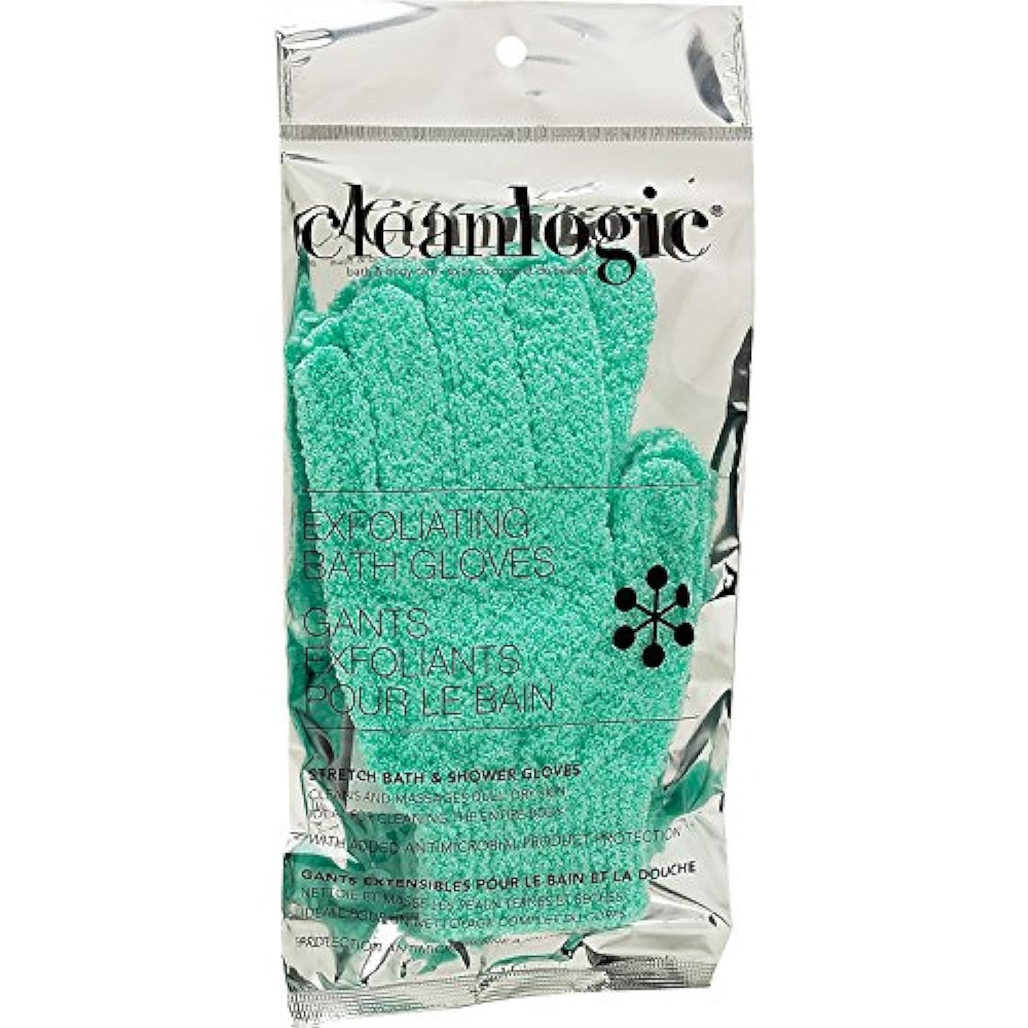 Clean Logic Stretch Bath & Shower Gloves, (1 Pack)