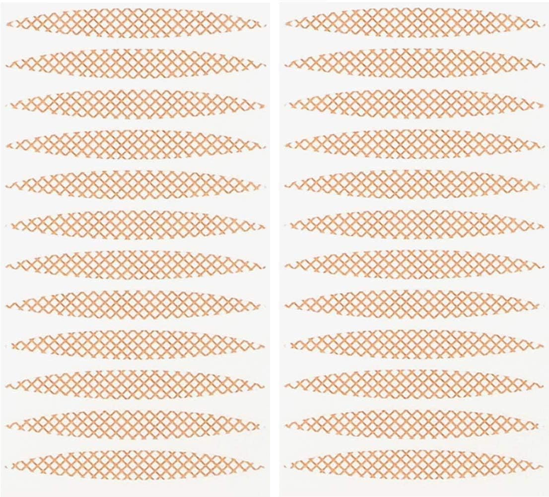 800 Pcs Skin Color Lace Mesh Olive Type Makeup Eyelid Paste Beauty Big Eye Decoration Natural Invisible Seamless Waterproof Stic