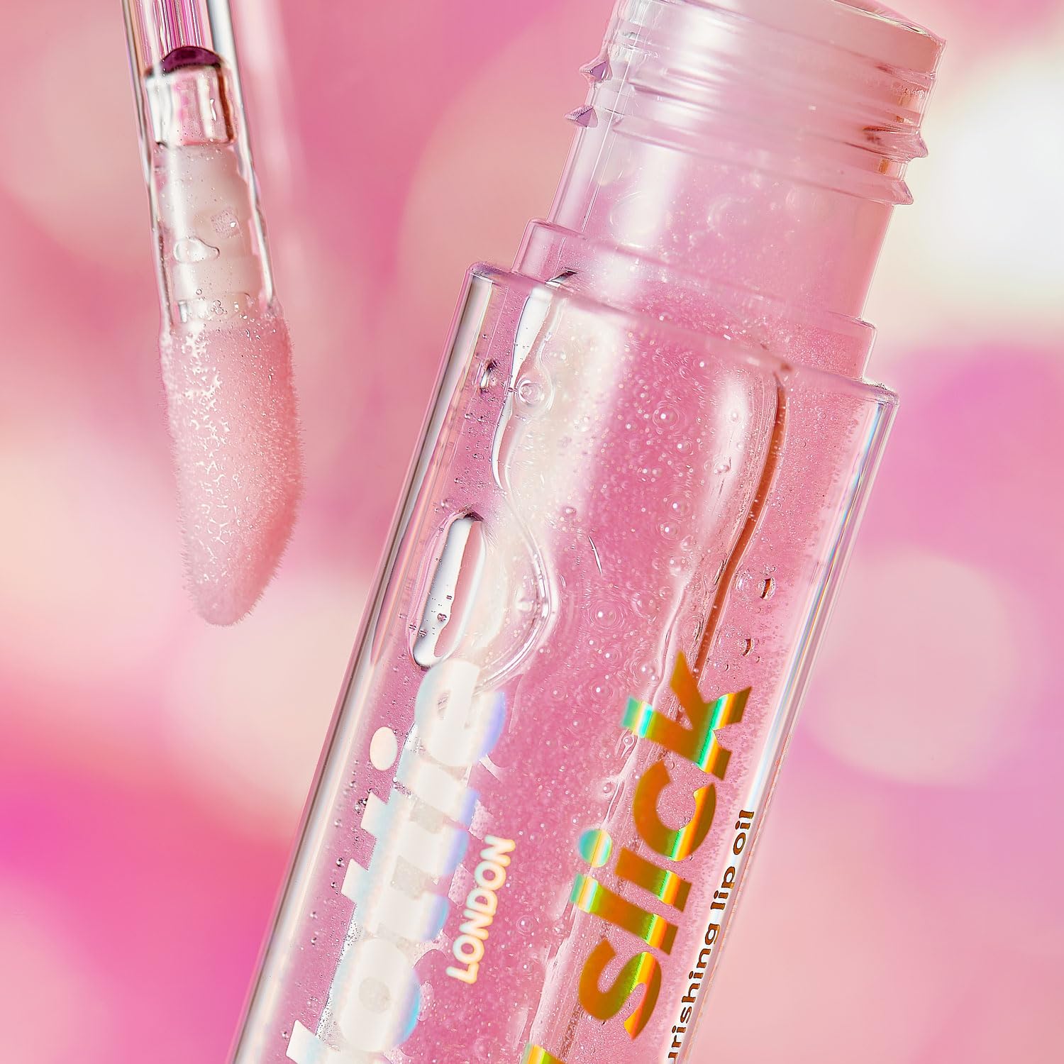 Lottie London Oil Slick in Vanilla Whip, Nourishing & Hydrating Lip Oil Infused with Vitamin E, Vitamin B, Almond Oil and Jojoba