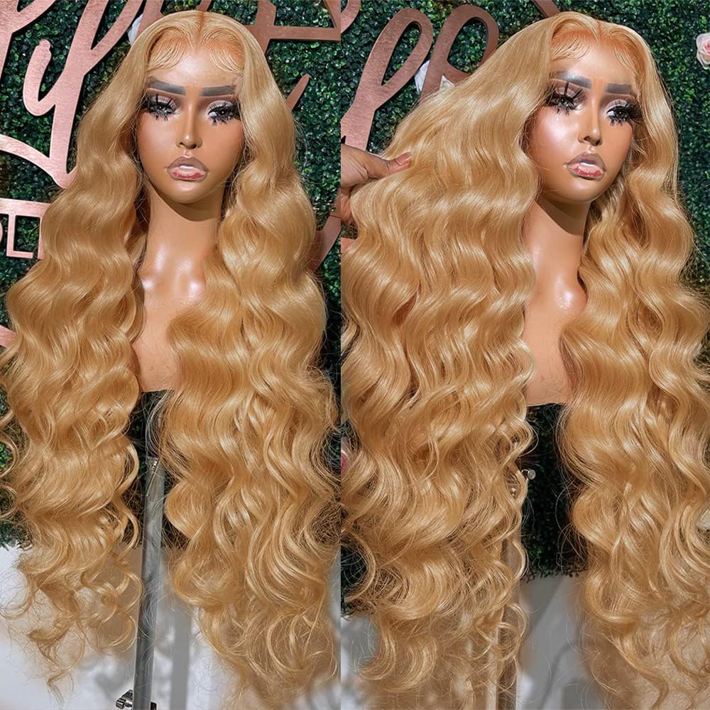 ediere Honey Blonde HD Lace Front Wigs Human Hair Pre Plucked with Baby Hair 13x4 Blonde Body Wave Lace Front Wigs Human Hair fo