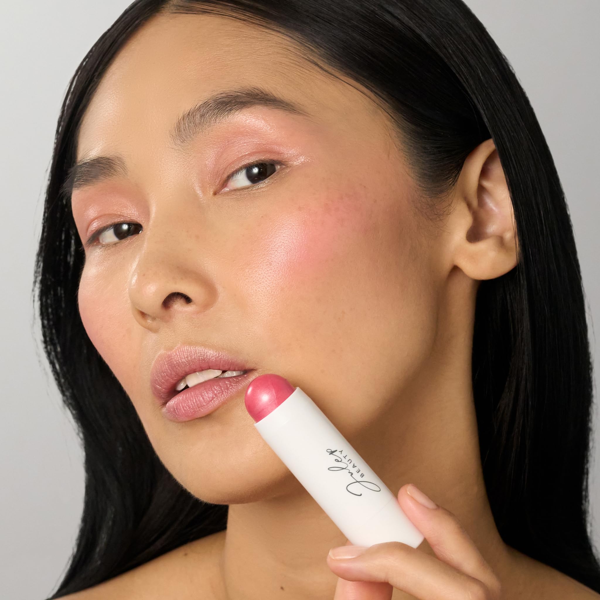 Julep Skip The Brush Cream To Powder Blush Stick - Peony Pink - Blendable And Buildable Color - 2-In-1 Blush And Lip Makeup Stic