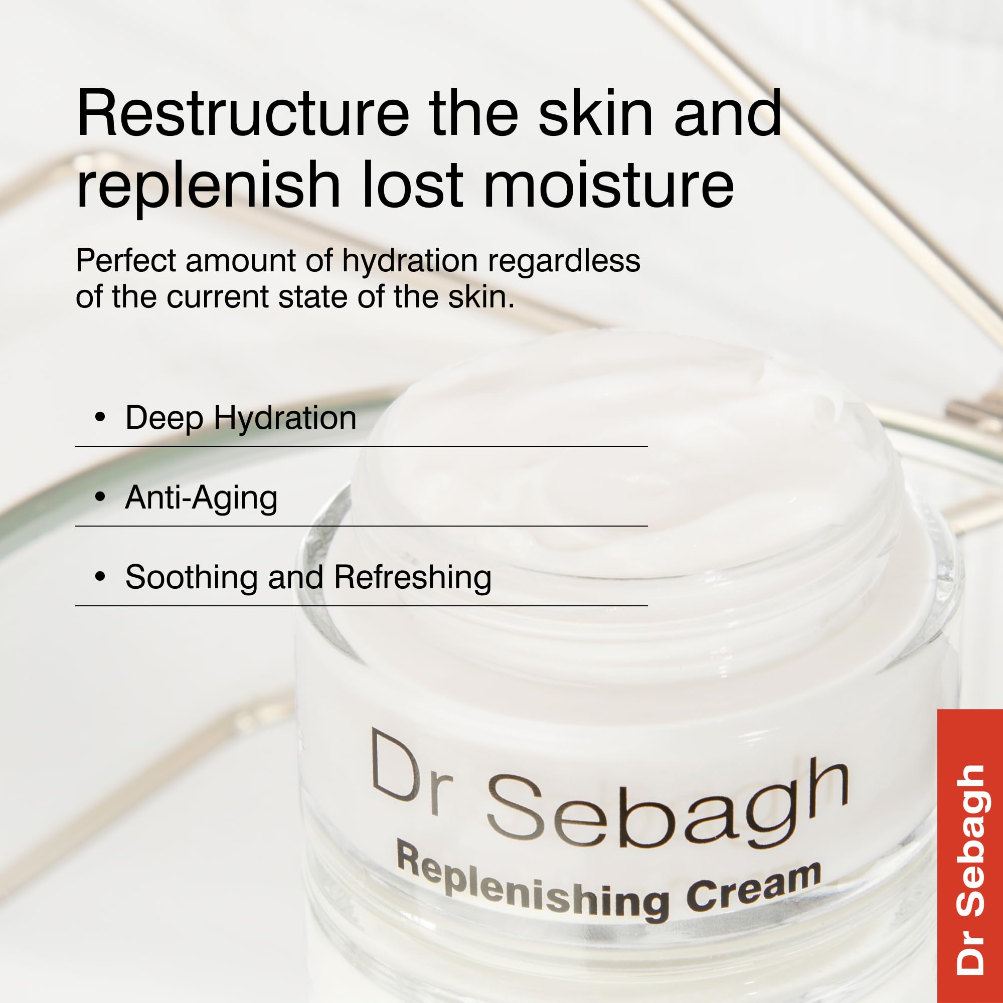 Dr Sebagh - Replenishing Cream Retinol & Collagen [REPAIRING & HYDRATING] - Replenishing Moisturizer Soothes Irritation & Calms