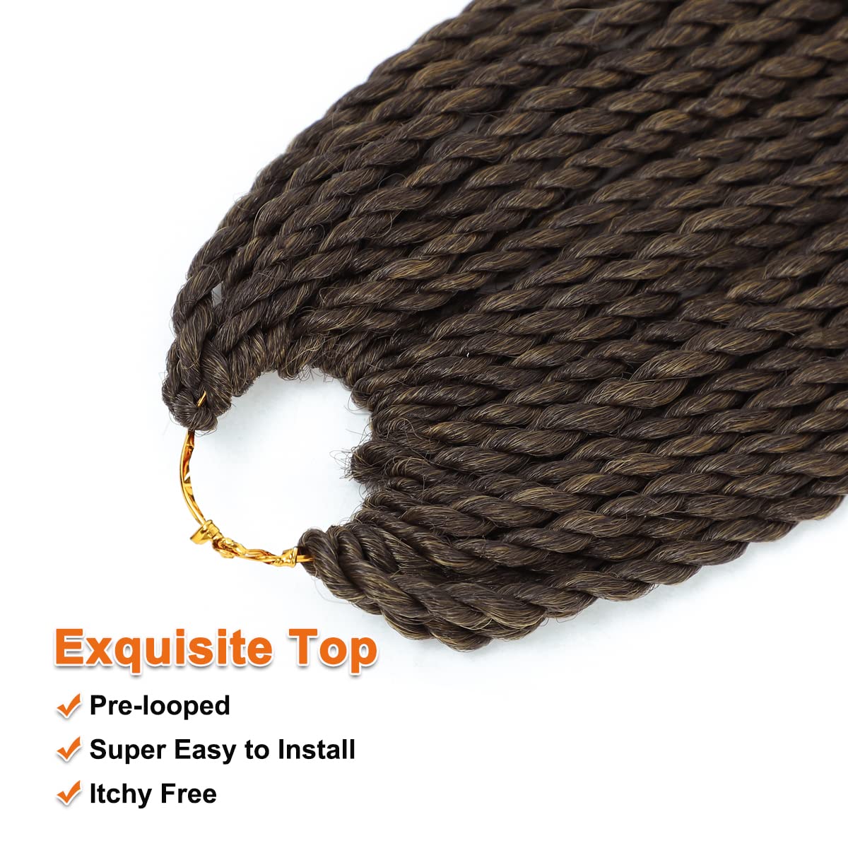 Nayoo Senegalese Twist Crochet Hair - 8 Packs 14 Inch Small Crochet Hair For Kids, 30 Strands/Pack Crochet Braids Hair For Black