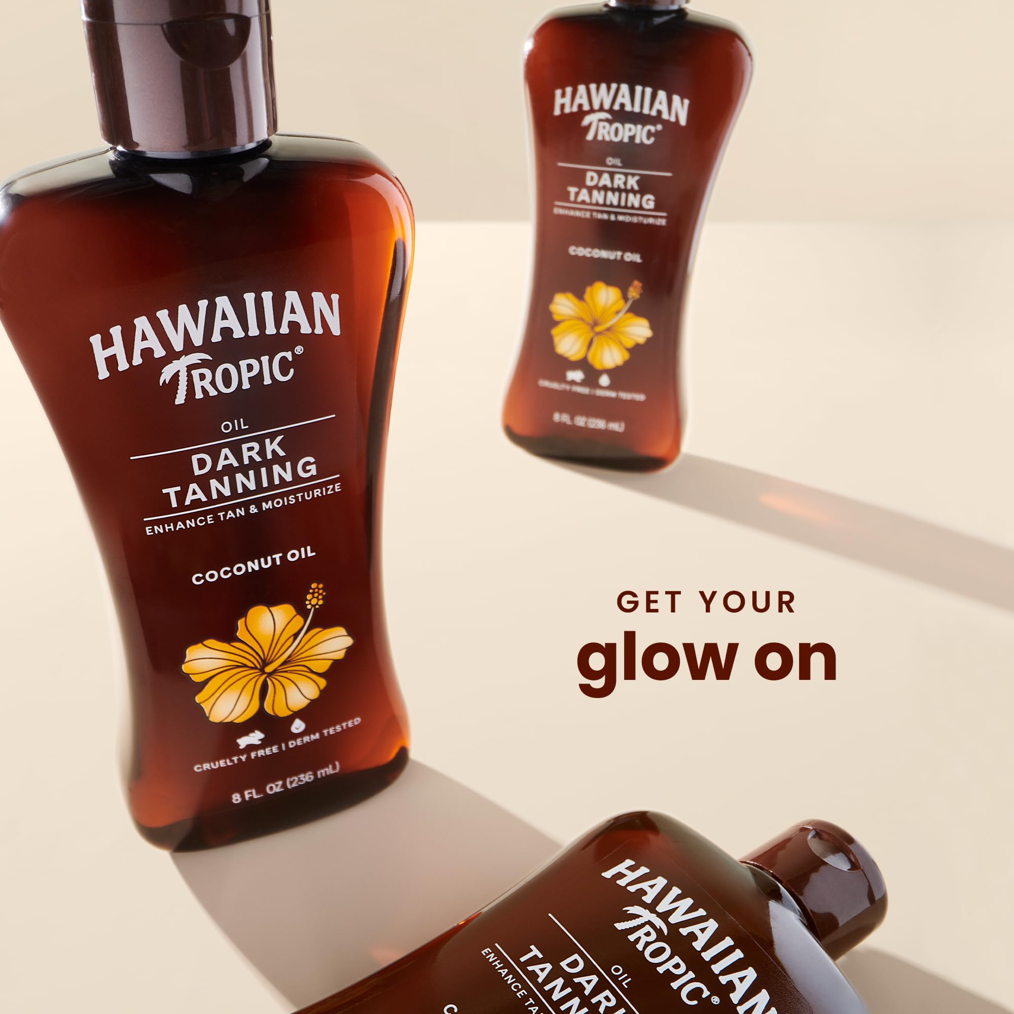 Hawaiian Tropic Dark Tanning Oil, 8oz | Moisturizing Body Oil, Tan Enhancer, Cocoa Butter Oil, Coconut Oil for Skin, Oxybenzone